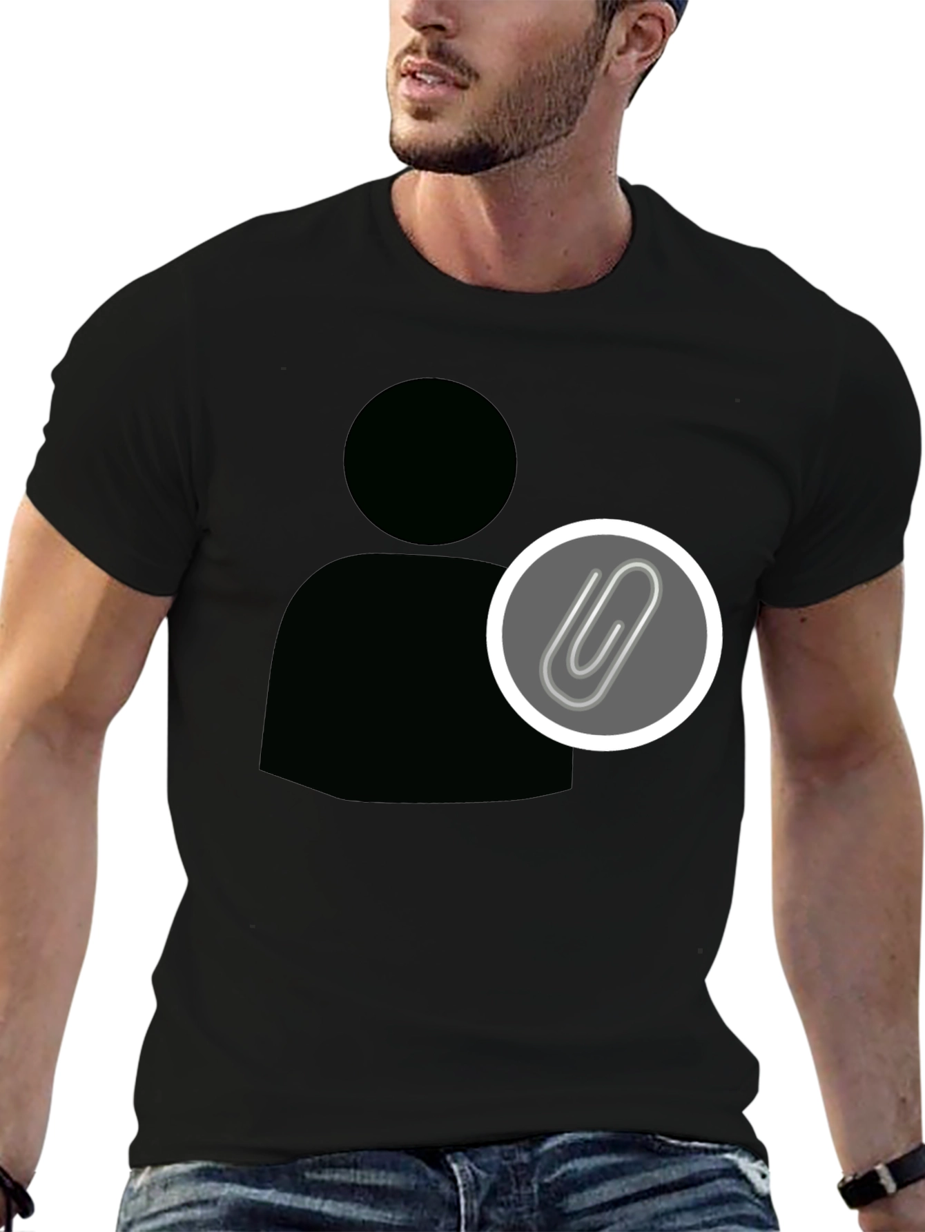 Statement Black Tee - Profile Attachment Design - 6