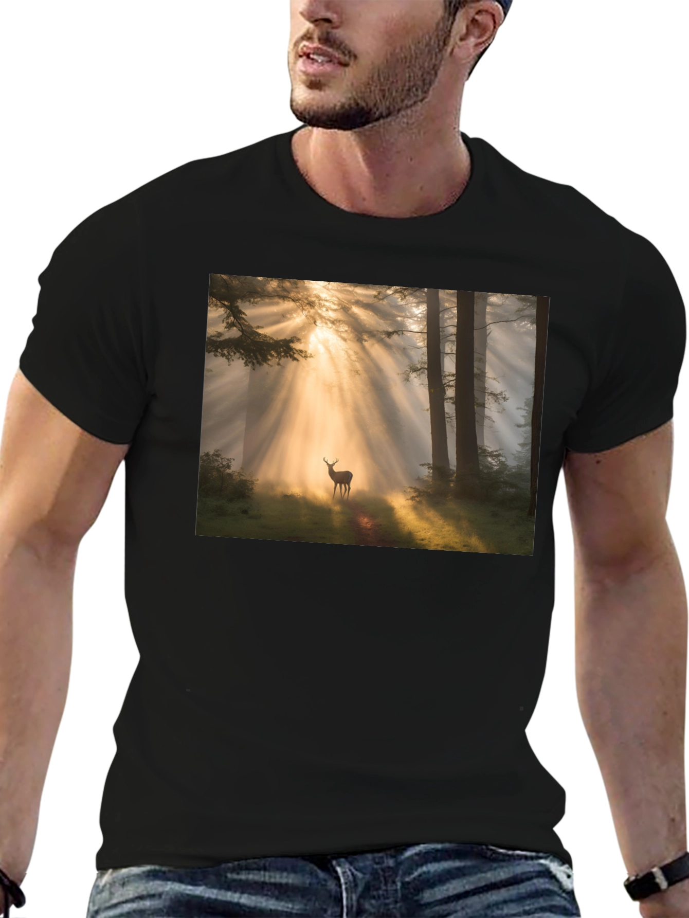 Black Forest Deer T-Shirt - Nature Lover Tee view 6