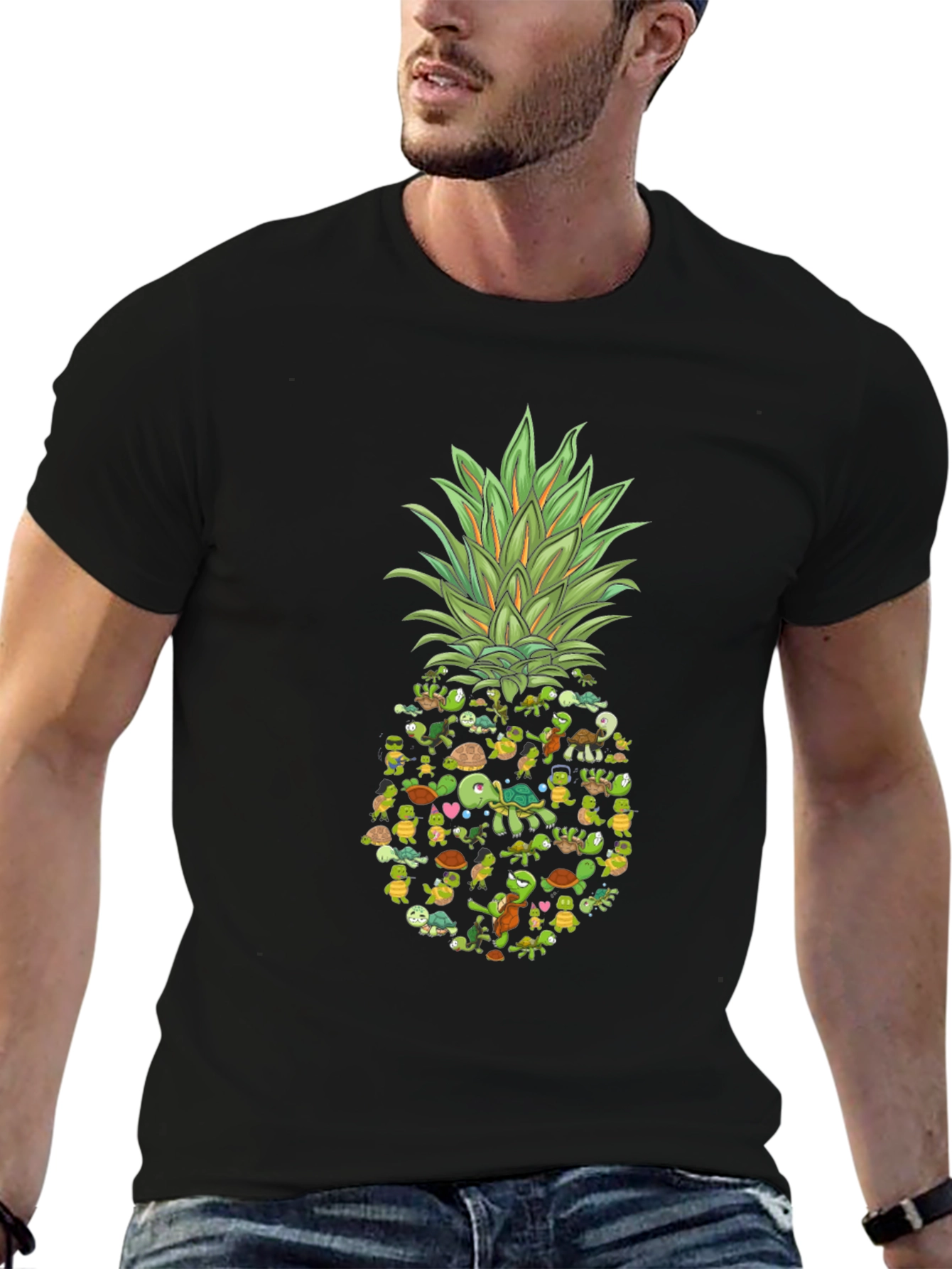 Black Turtle Pineapple Graphic Tee view 6