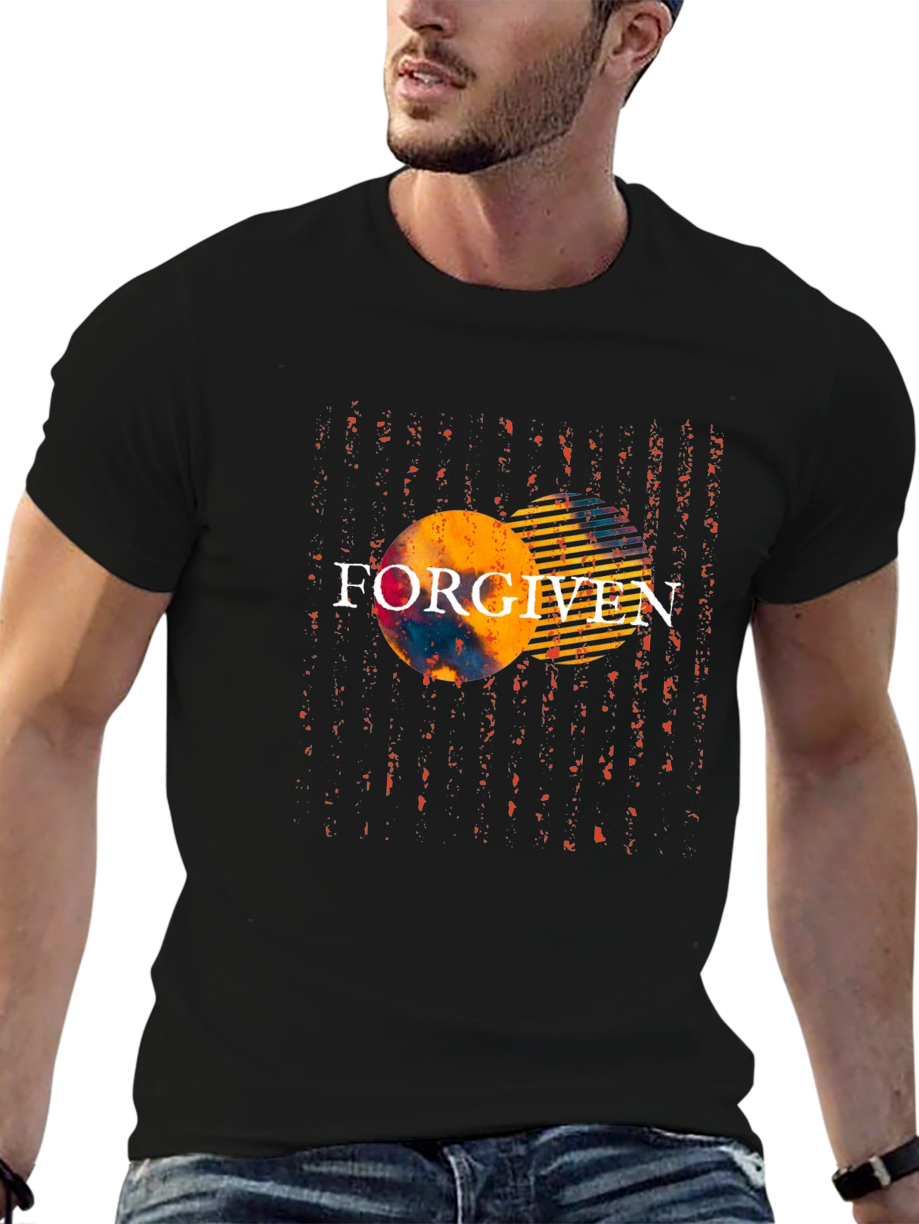 Black Forgiven Graphic T-Shirt - Trendy Design view 6