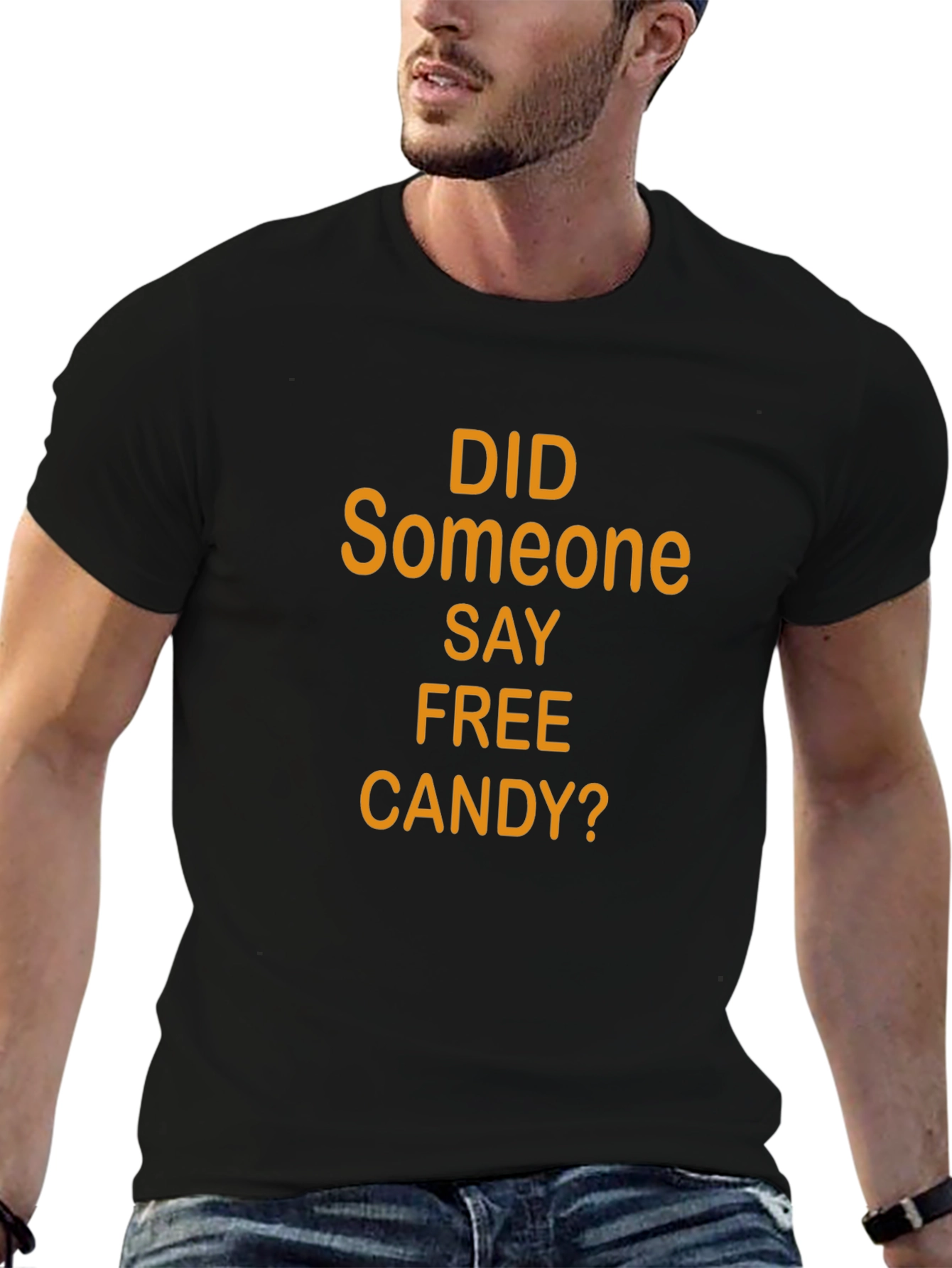 Black Funny Halloween Candy T-Shirt view 6