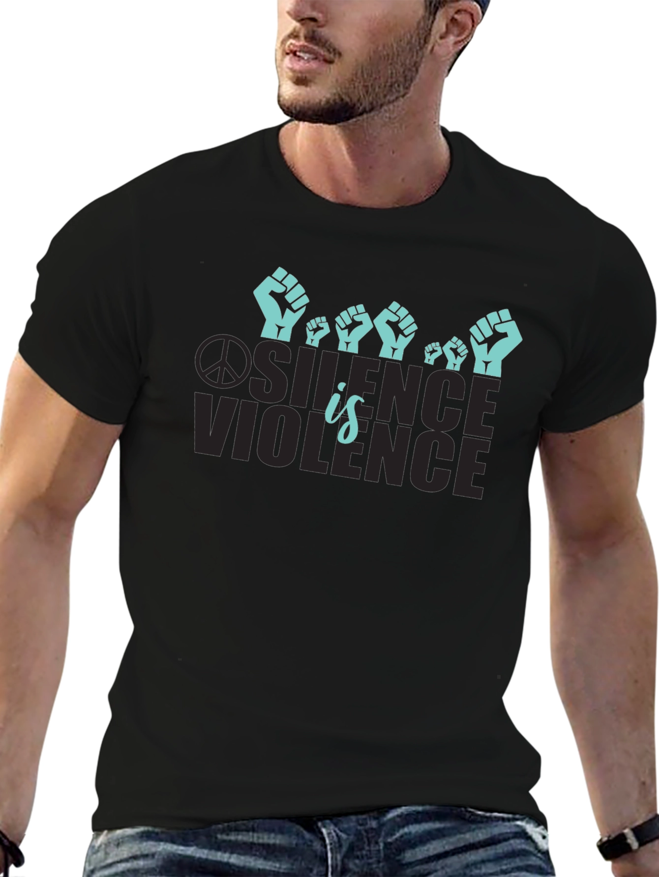 Black Silence is Violence Graphic Tee view 6