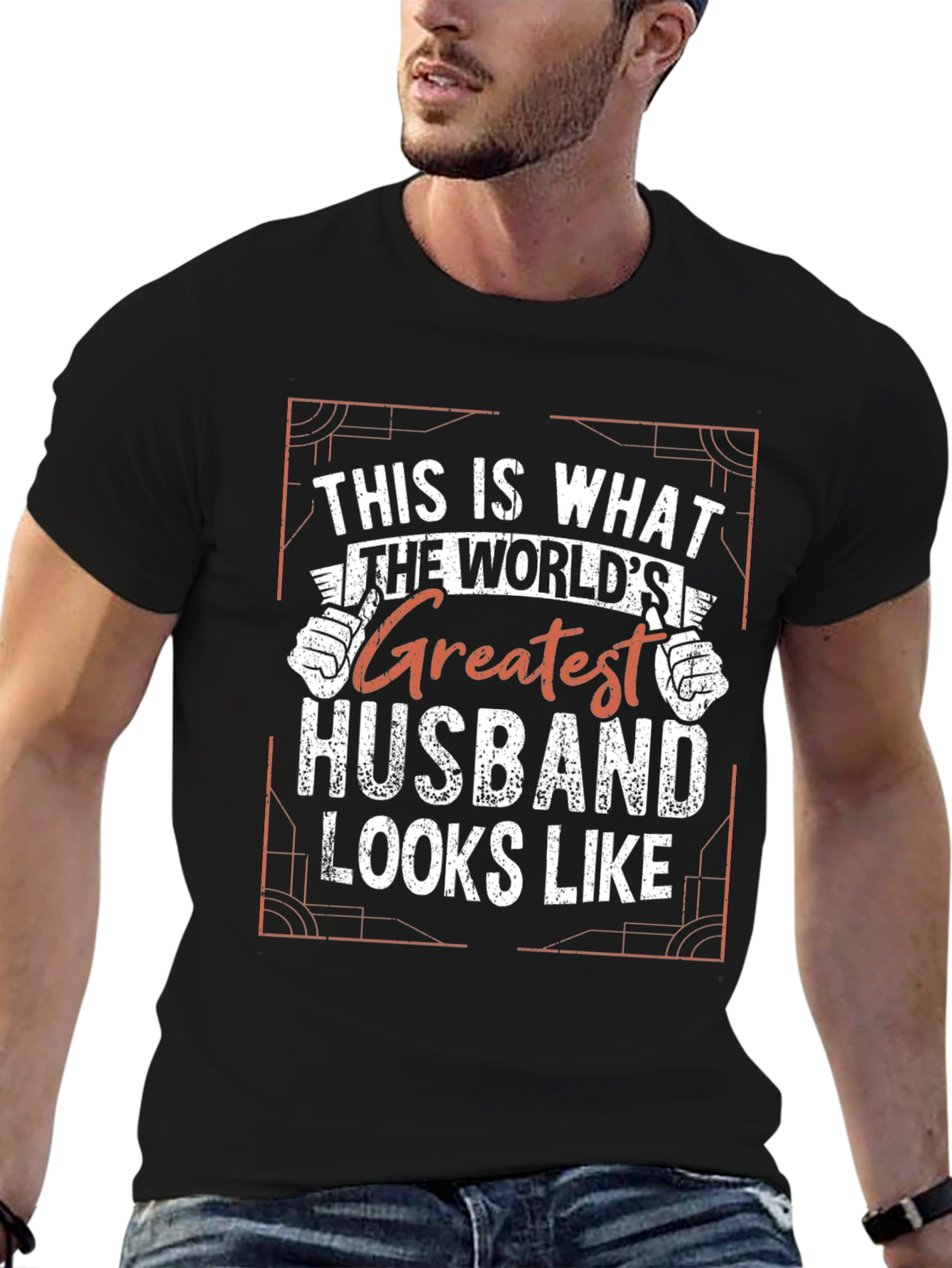 Black Greatest Husband Graphic Tee - Black view 6
