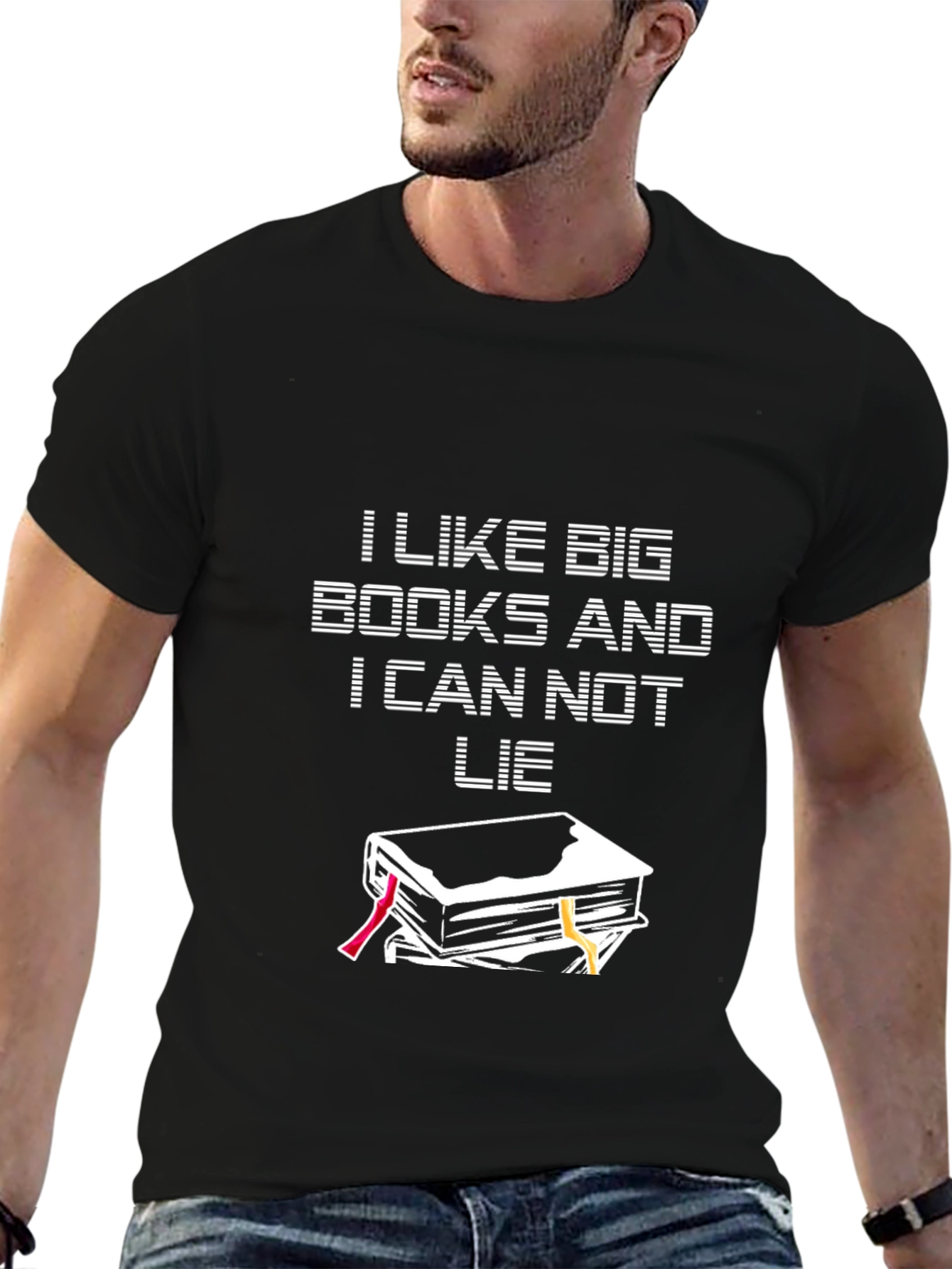 Black Big Books Funny T-Shirt for Book Lovers view 6