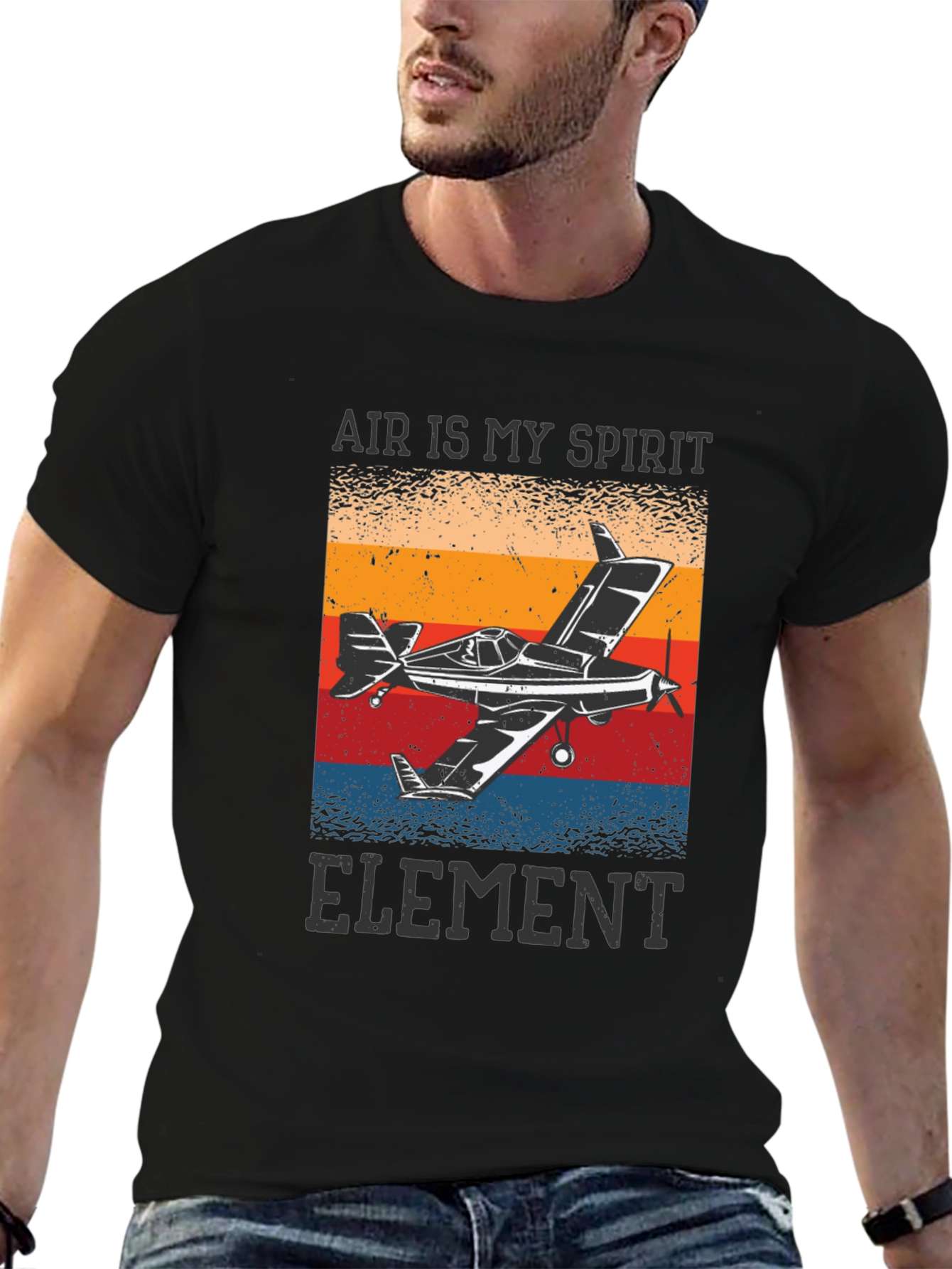 Black Air is My Spirit Element Graphic T-Shirt view 6