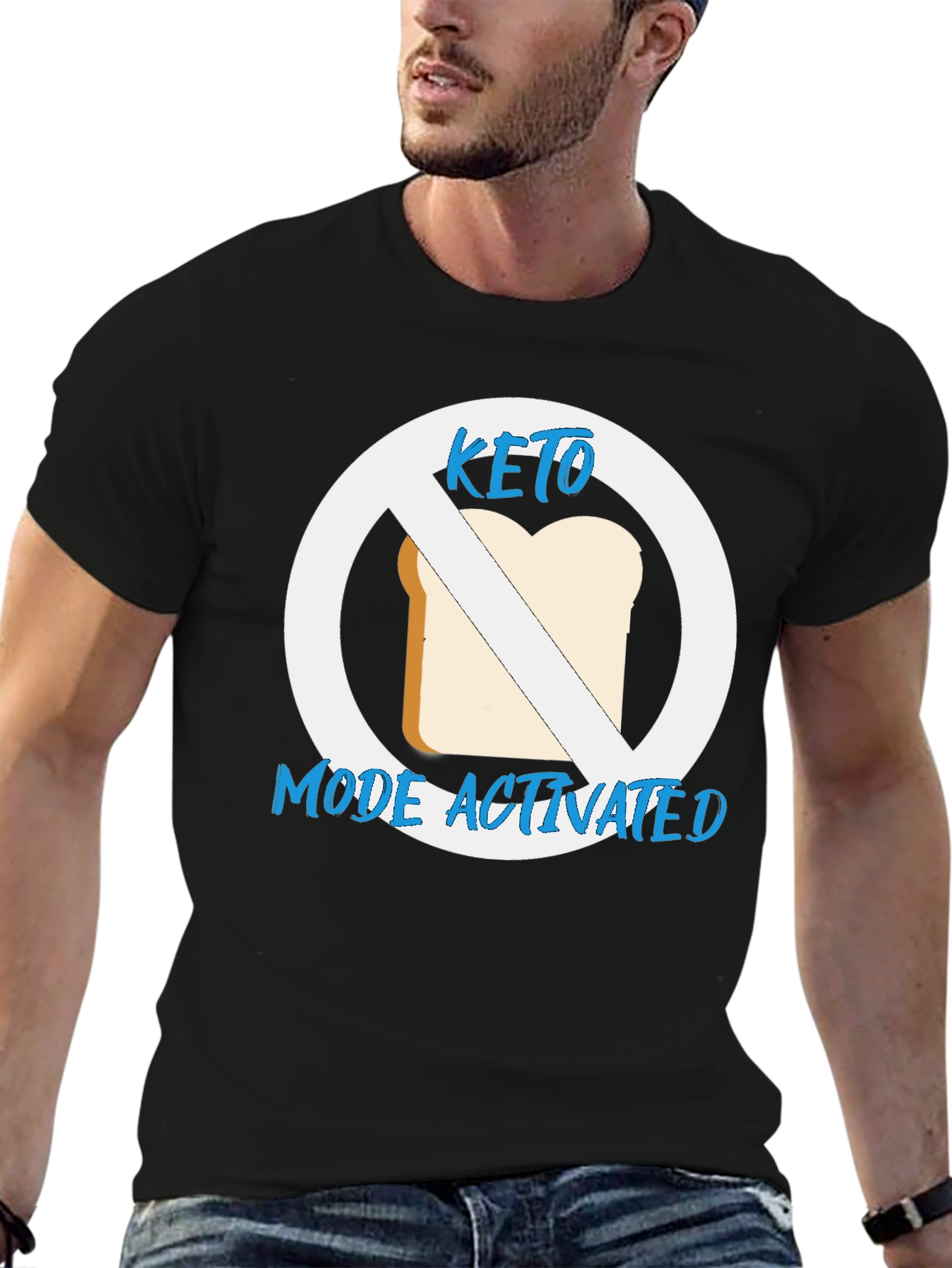 Black Keto Mode Activated Graphic T-Shirt view 6