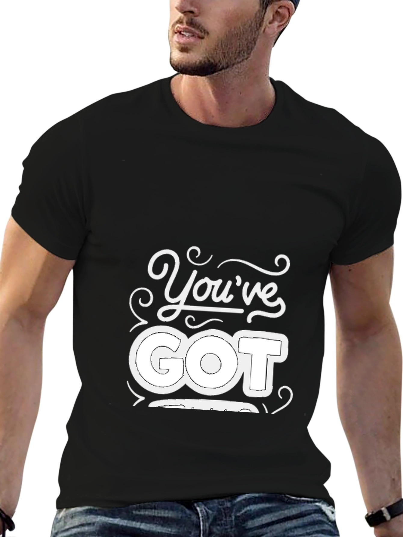 Black You've Got This! Black Graphic Tee view 6