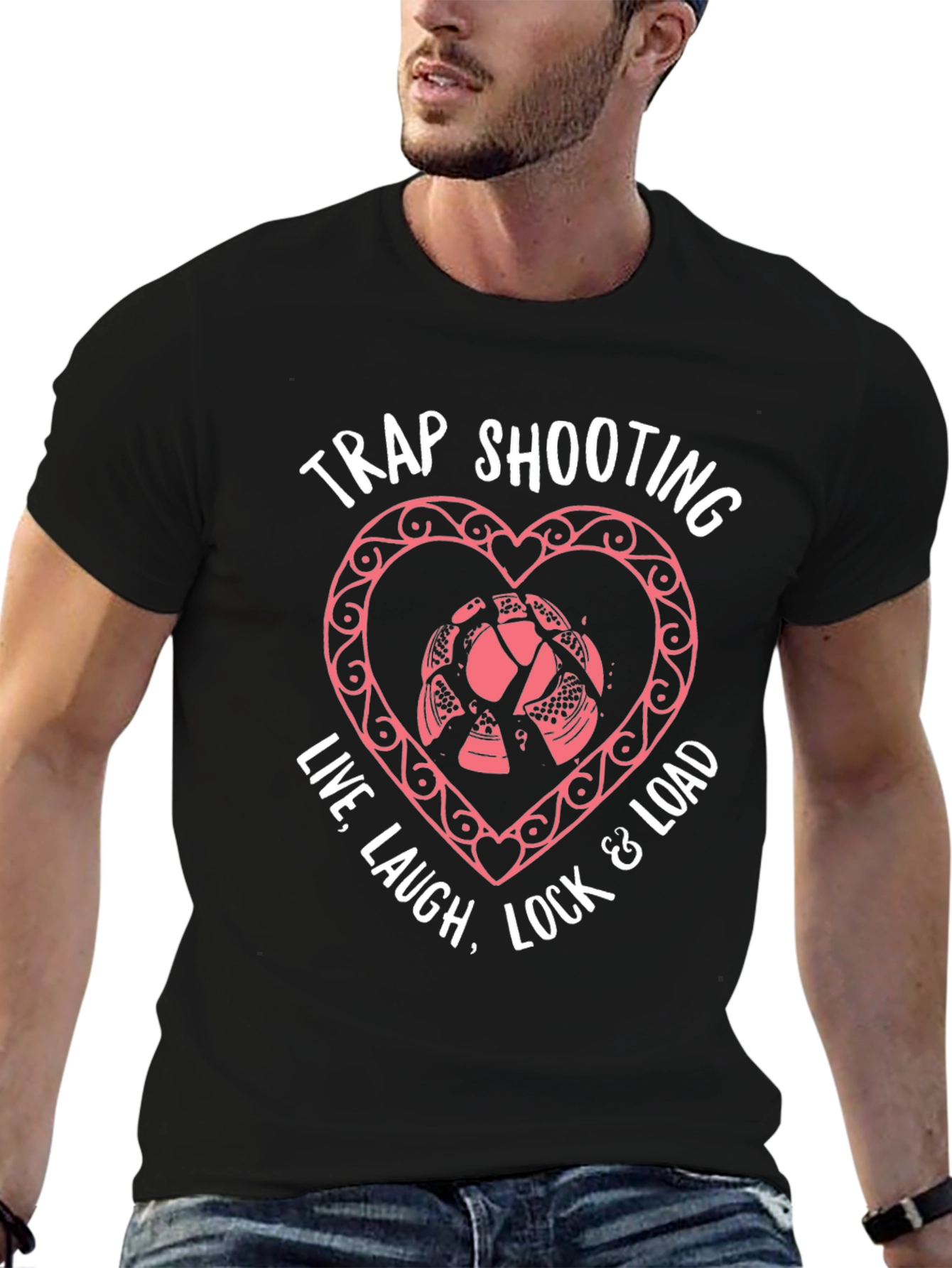 Black Trap Shooting Love Tee - Live Laugh Lock & Load view 6