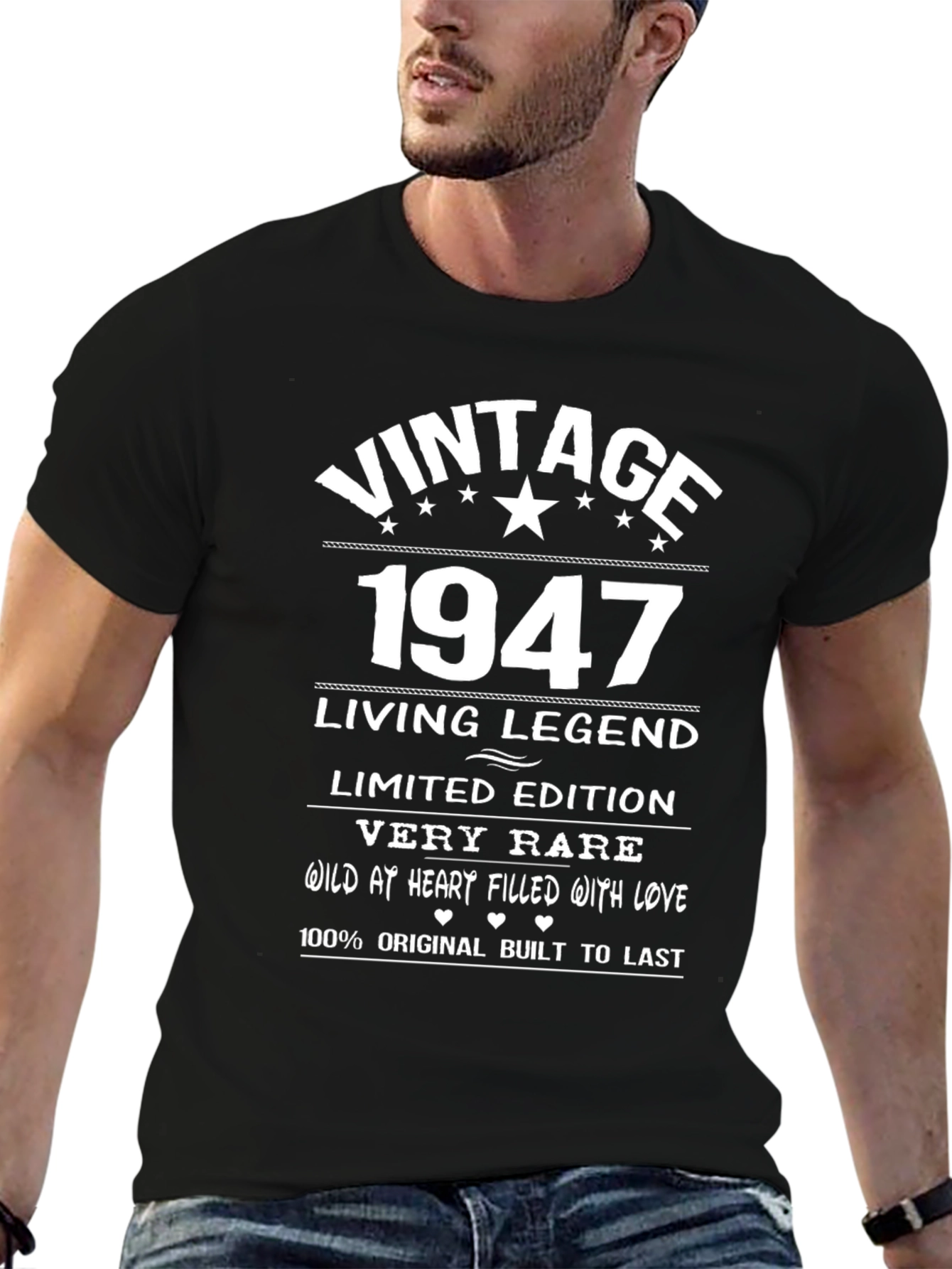 Black Vintage 1947 Living Legend T-Shirt view 6