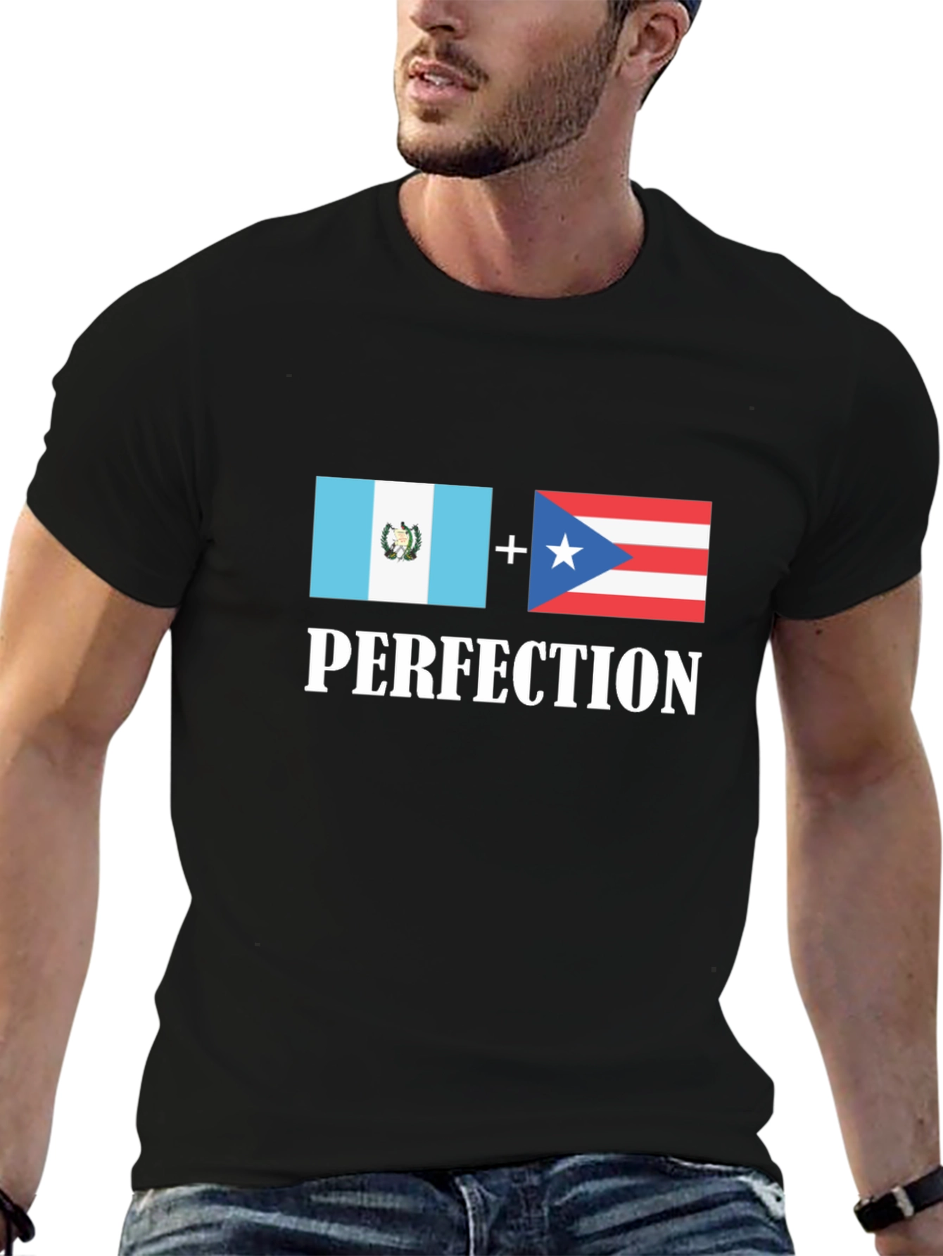 Black Guatemala Puerto Rico Perfection T-Shirt view 6