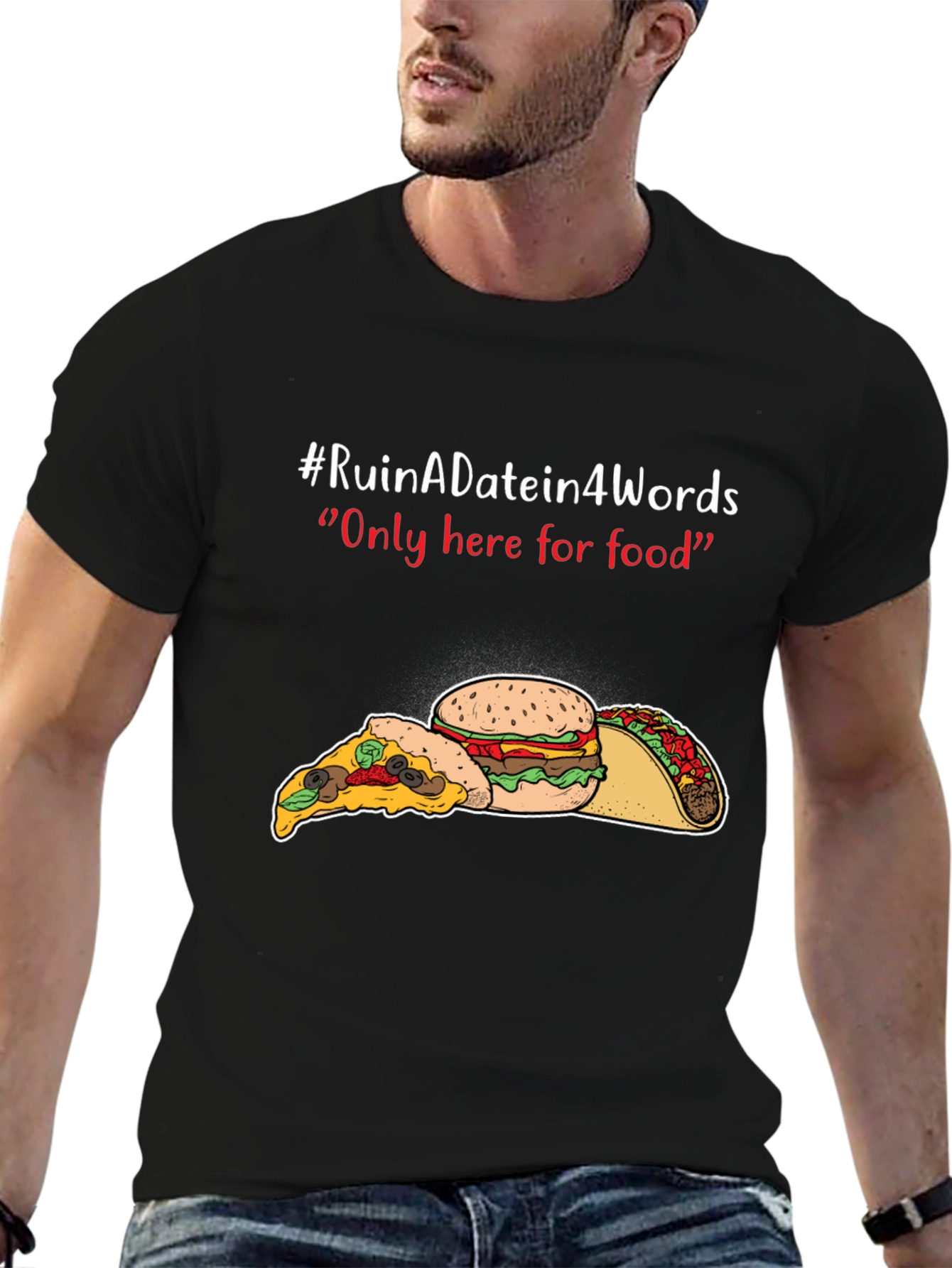 Black Ruin A Date Funny Food T-Shirt view 6