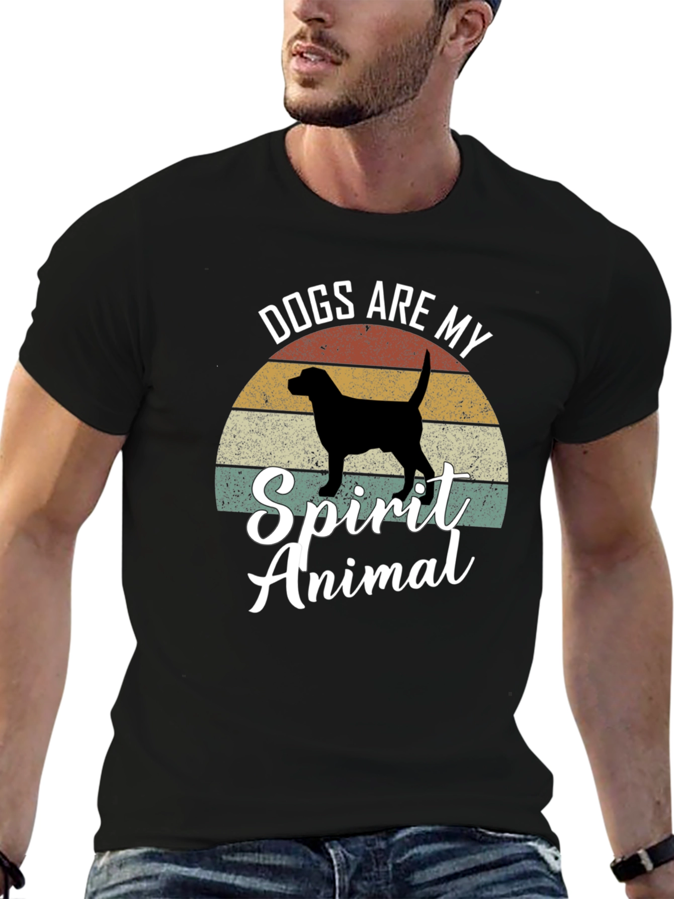 Black Dogs Are My Spirit Animal Graphic Tee view 6