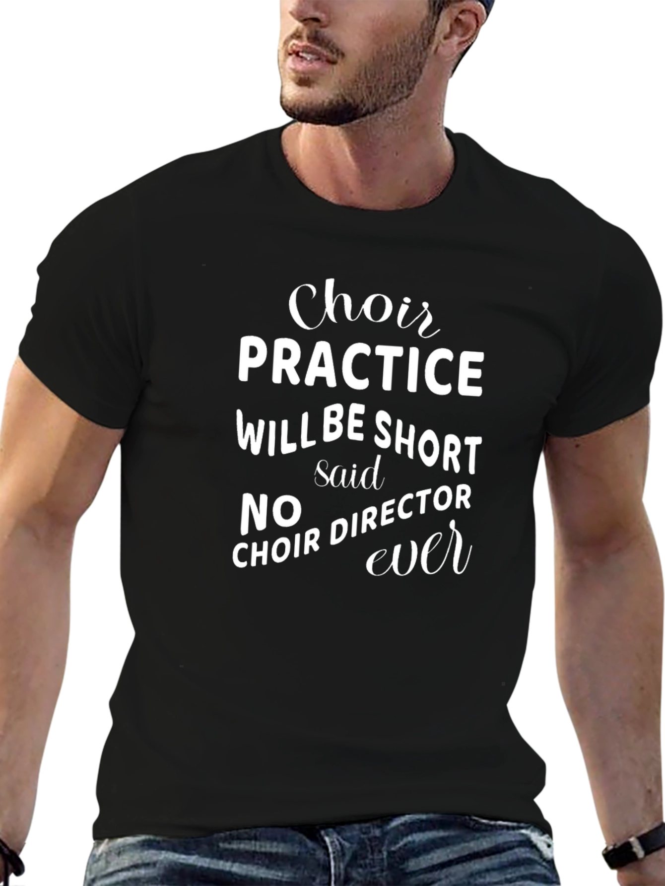 Black Choir Practice T-Shirt: Funny Music Director Gift view 6