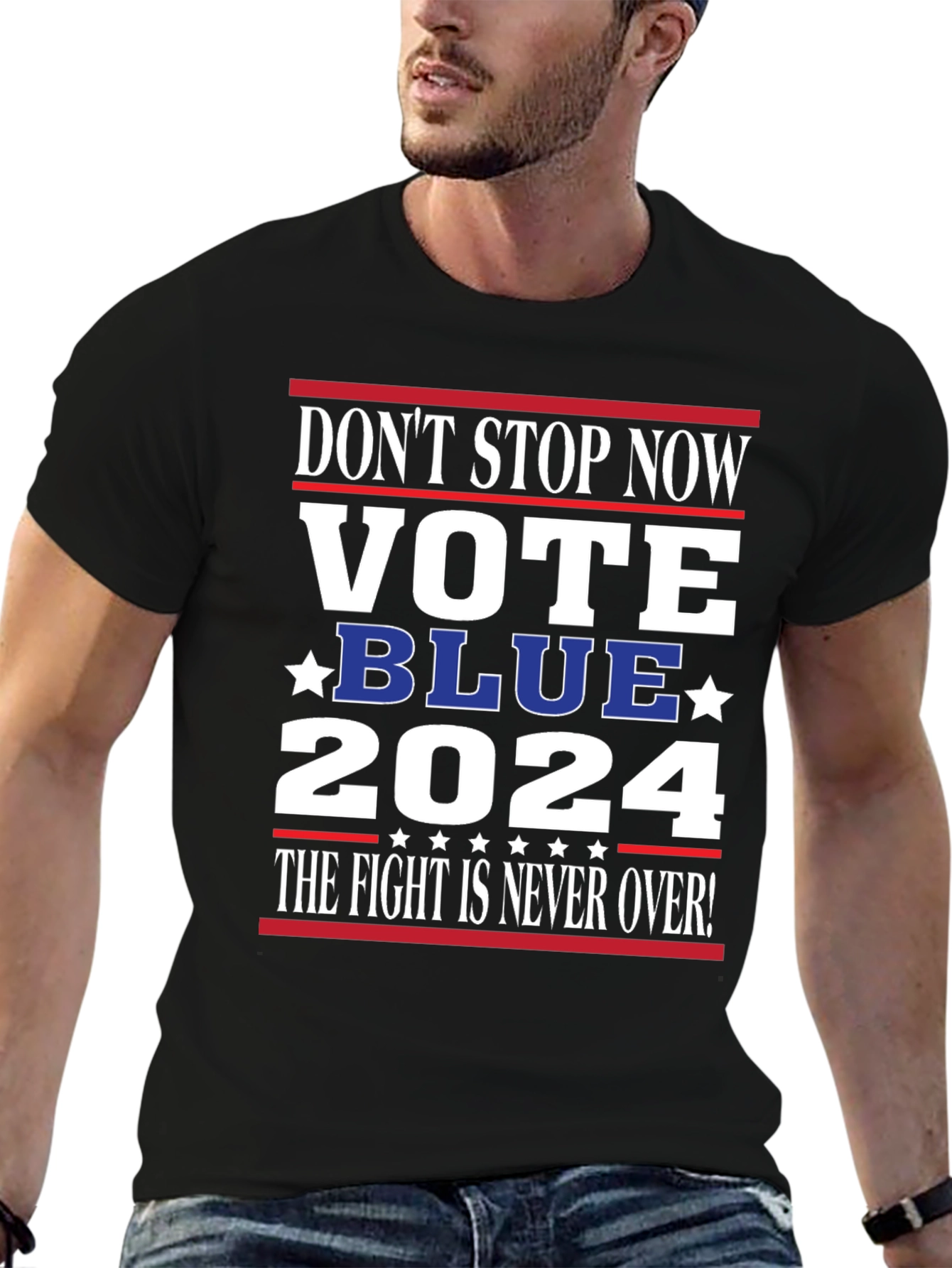 Black Vote Blue 2024 Political T-Shirt view 6