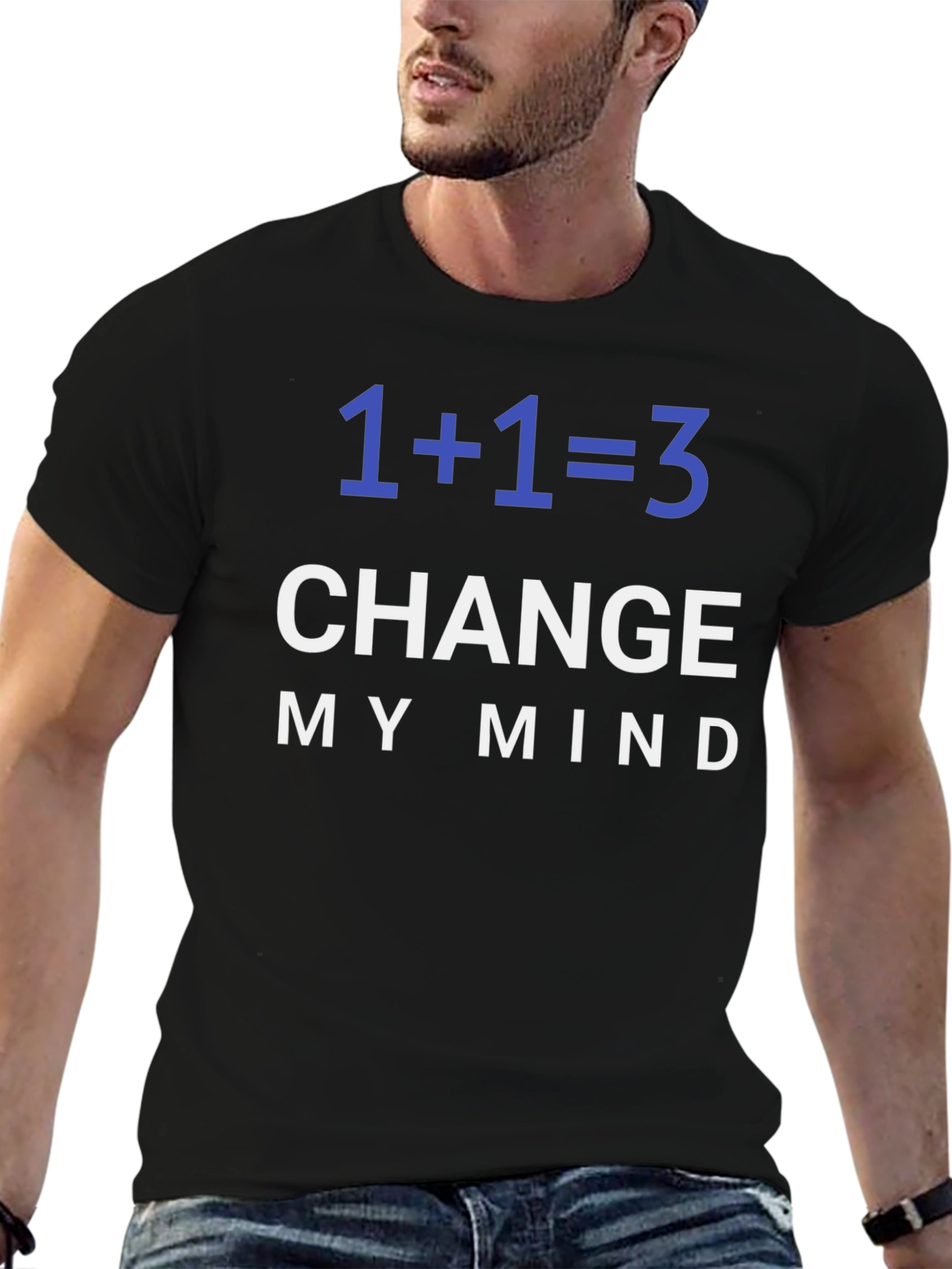 Black 1+1=3 Change My Mind Graphic Tee view 6