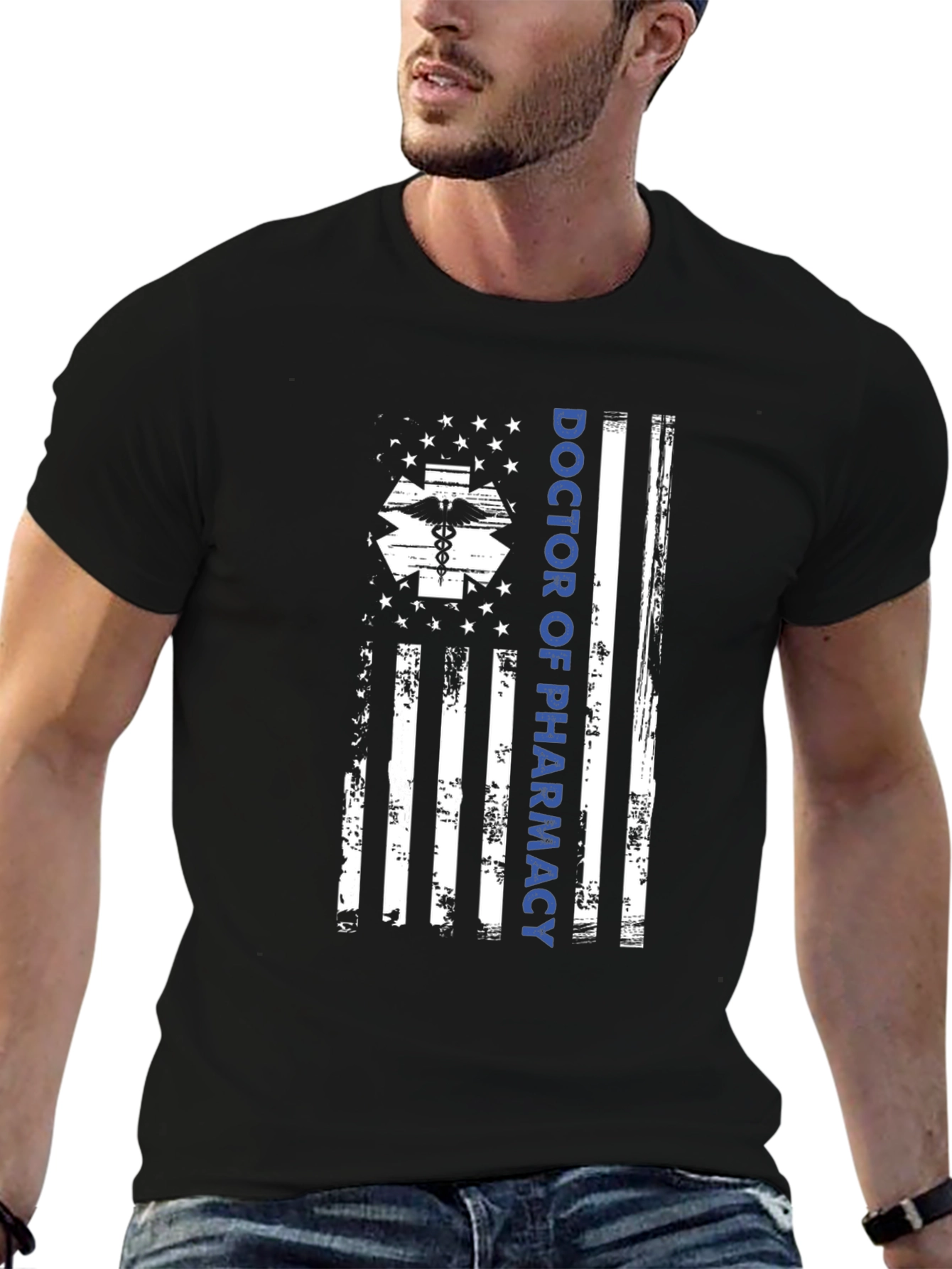 Doctor of Pharmacy American Flag Graphic T-Shirt - 6