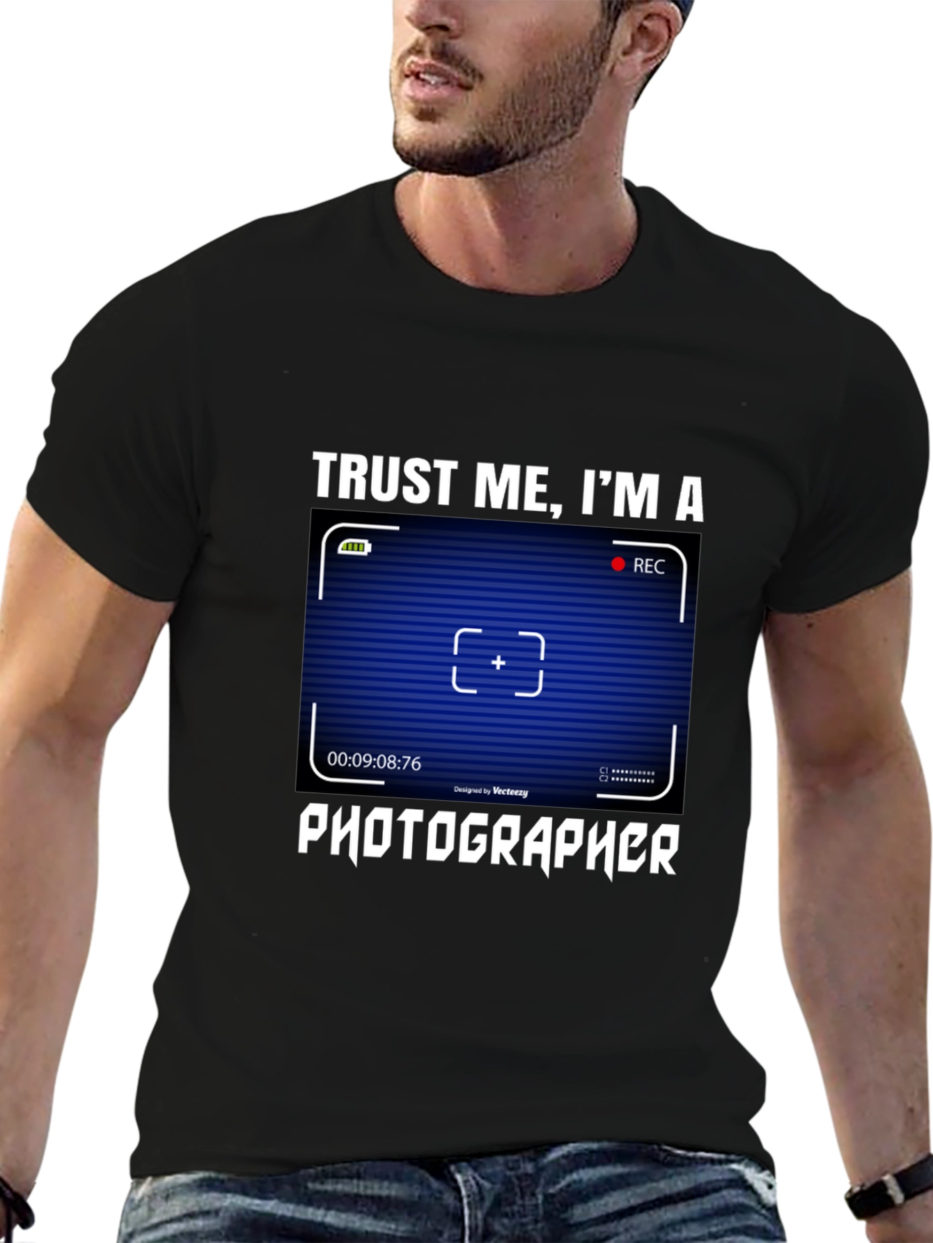Black Trust Me I'm a Photographer Black T-Shirt view 6