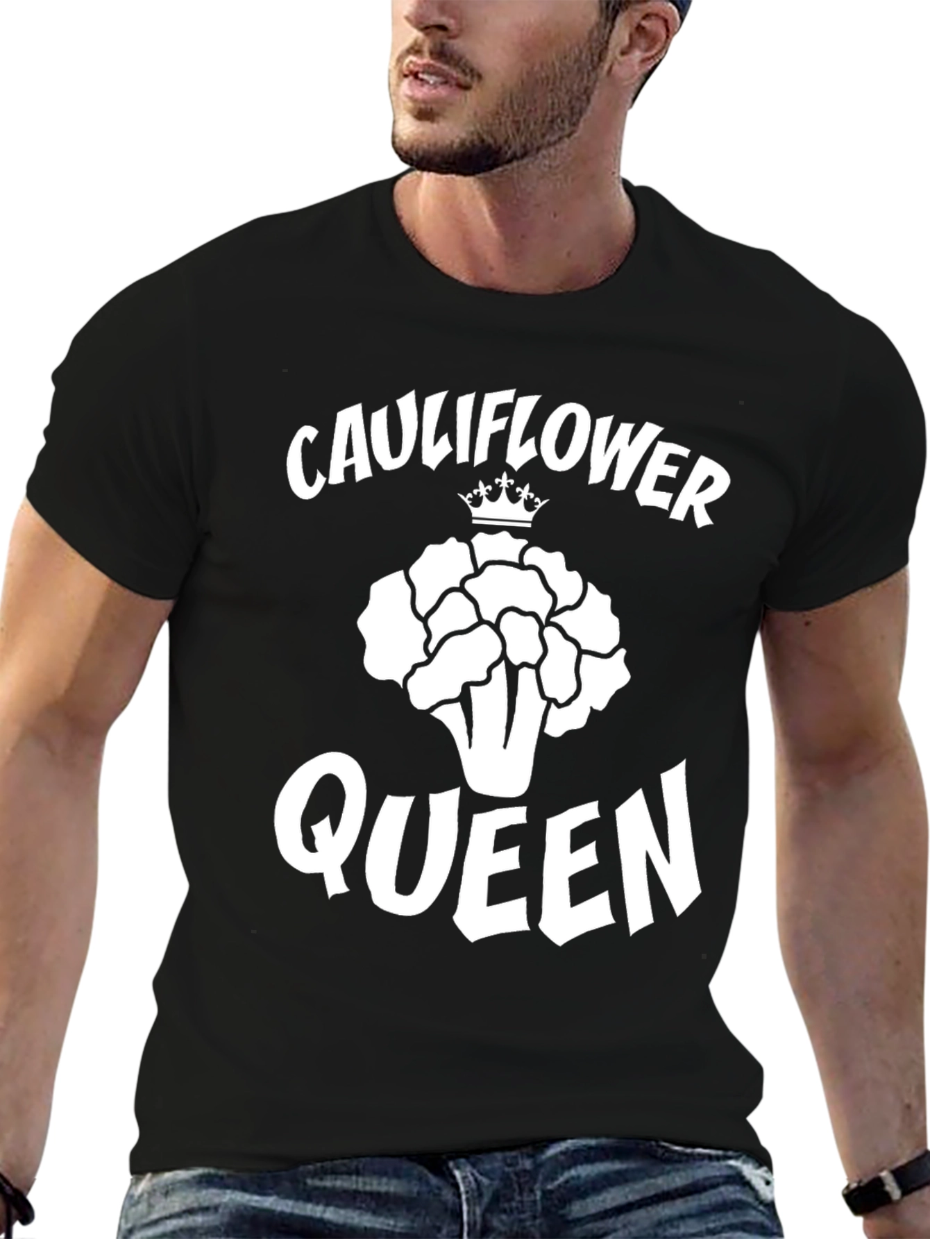 Black Cauliflower Queen Black Graphic Tee view 6