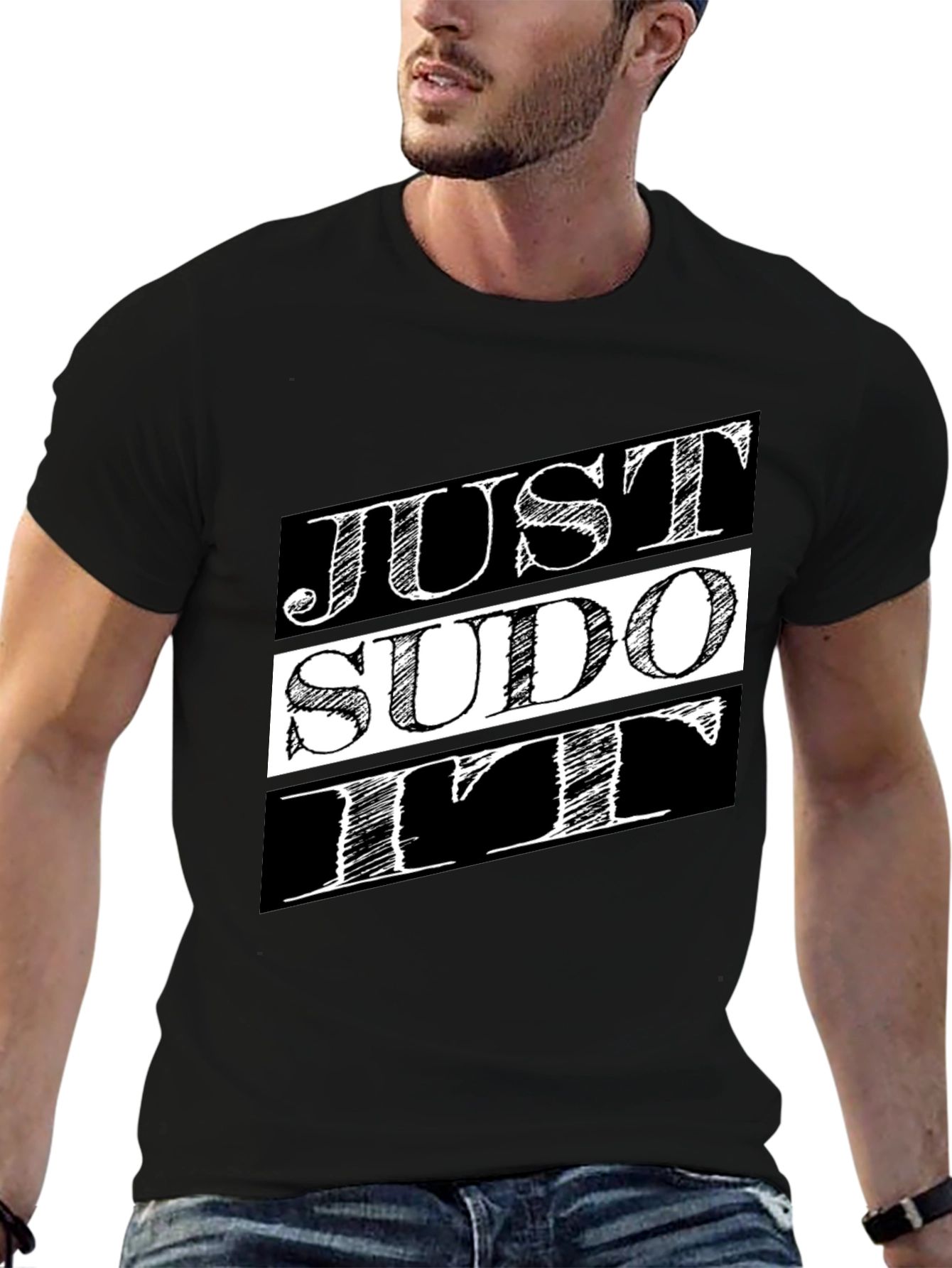 Just Sudo It T-Shirt - Black Graphic Tee for Programmers & Techies - 6
