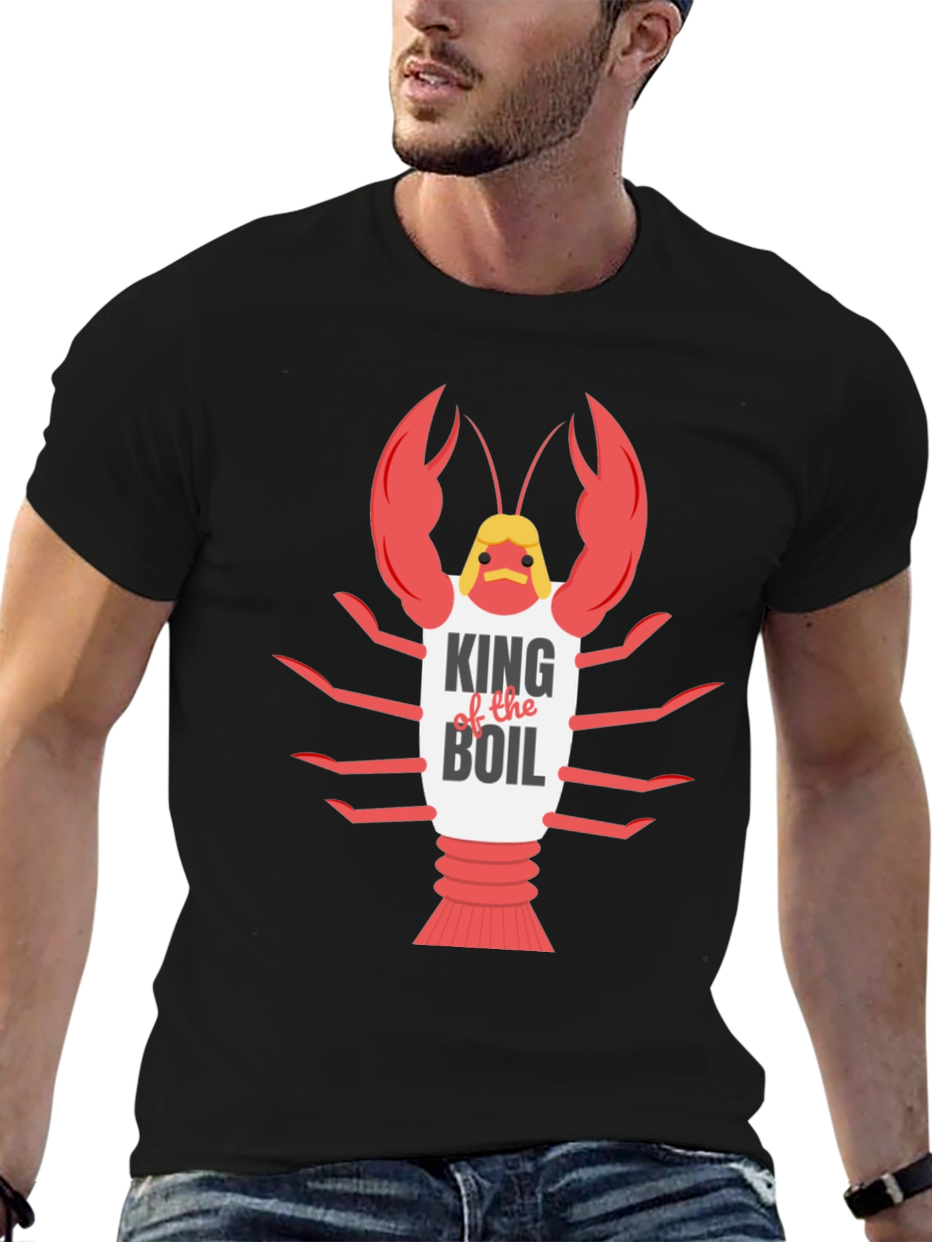 Black King of the Boil T-Shirt Crawfish Tee view 6