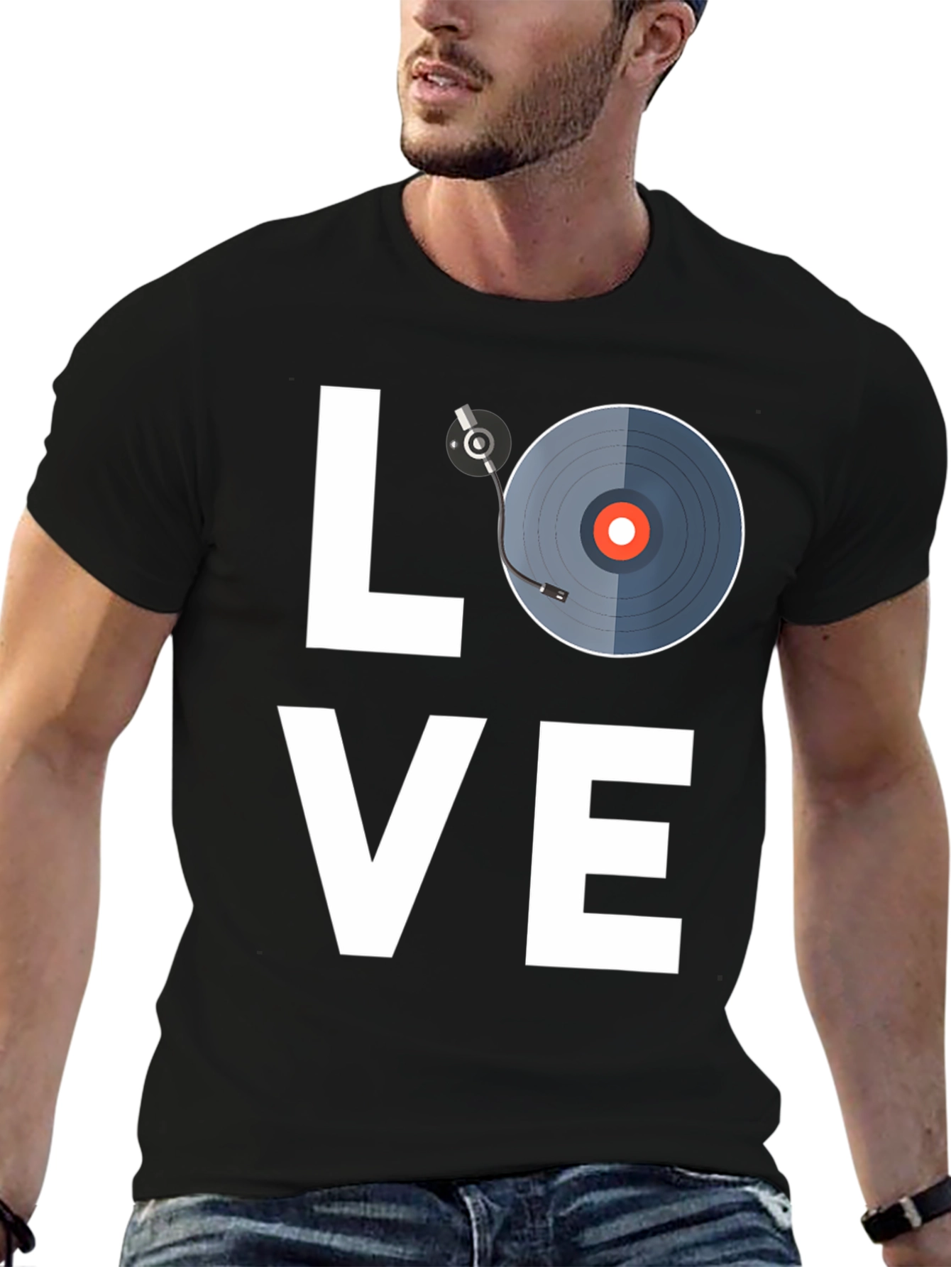 Black Love Music Black T-Shirt view 6