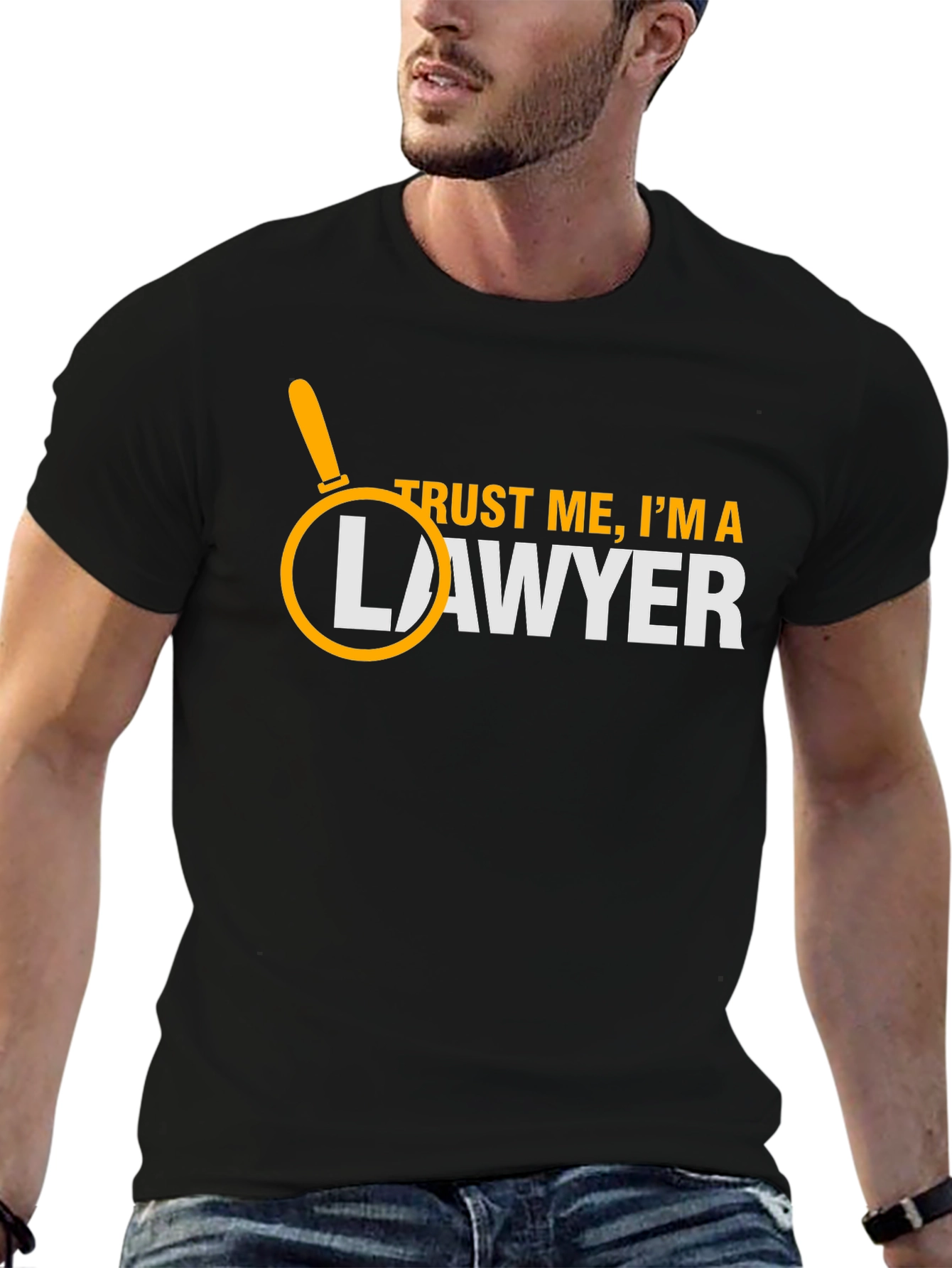 Black Trust Me, I'm A Lawyer Graphic T-Shirt view 6