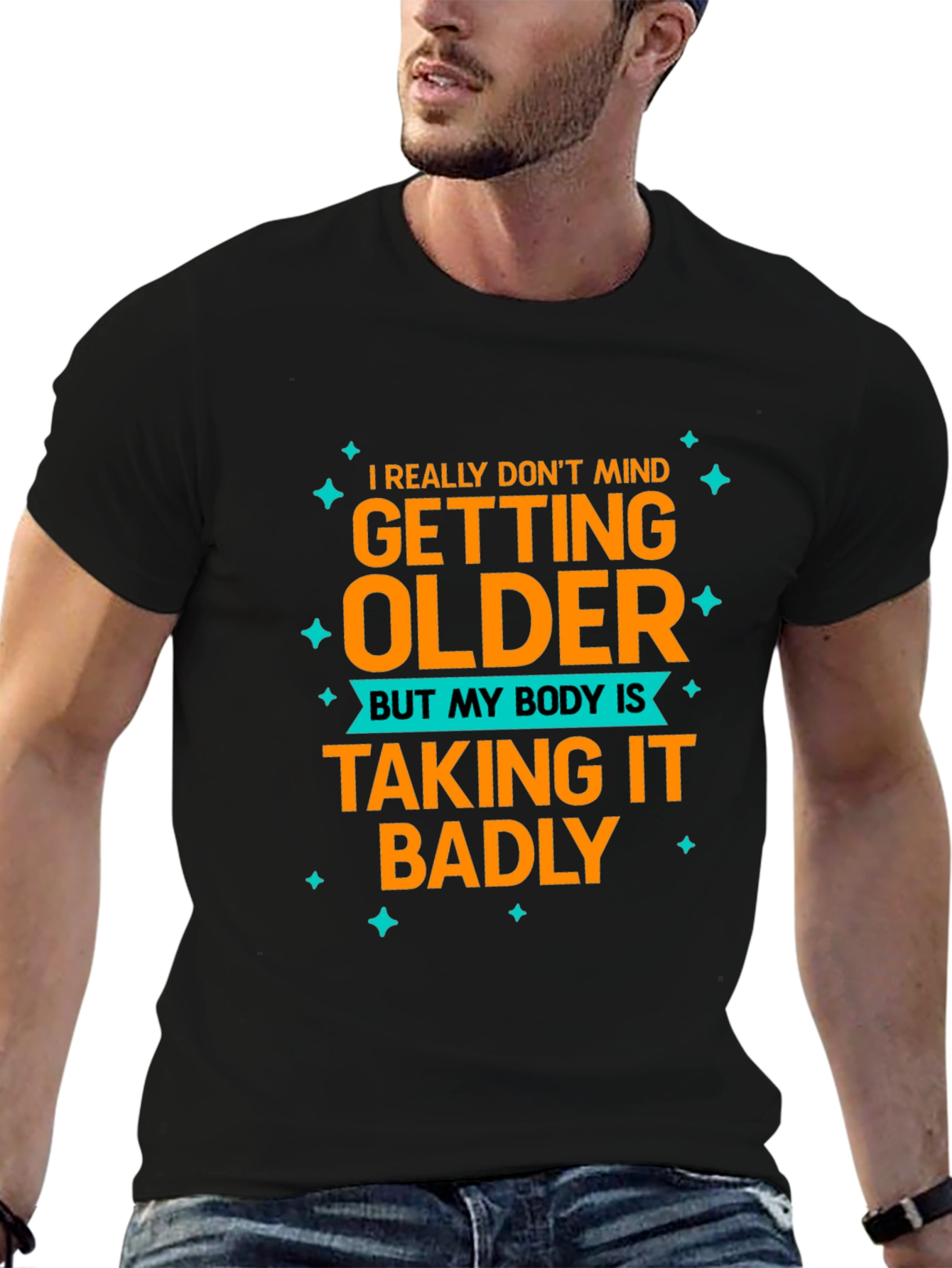 Black Funny Aging T-Shirt: I Don't Mind Getting Older view 6