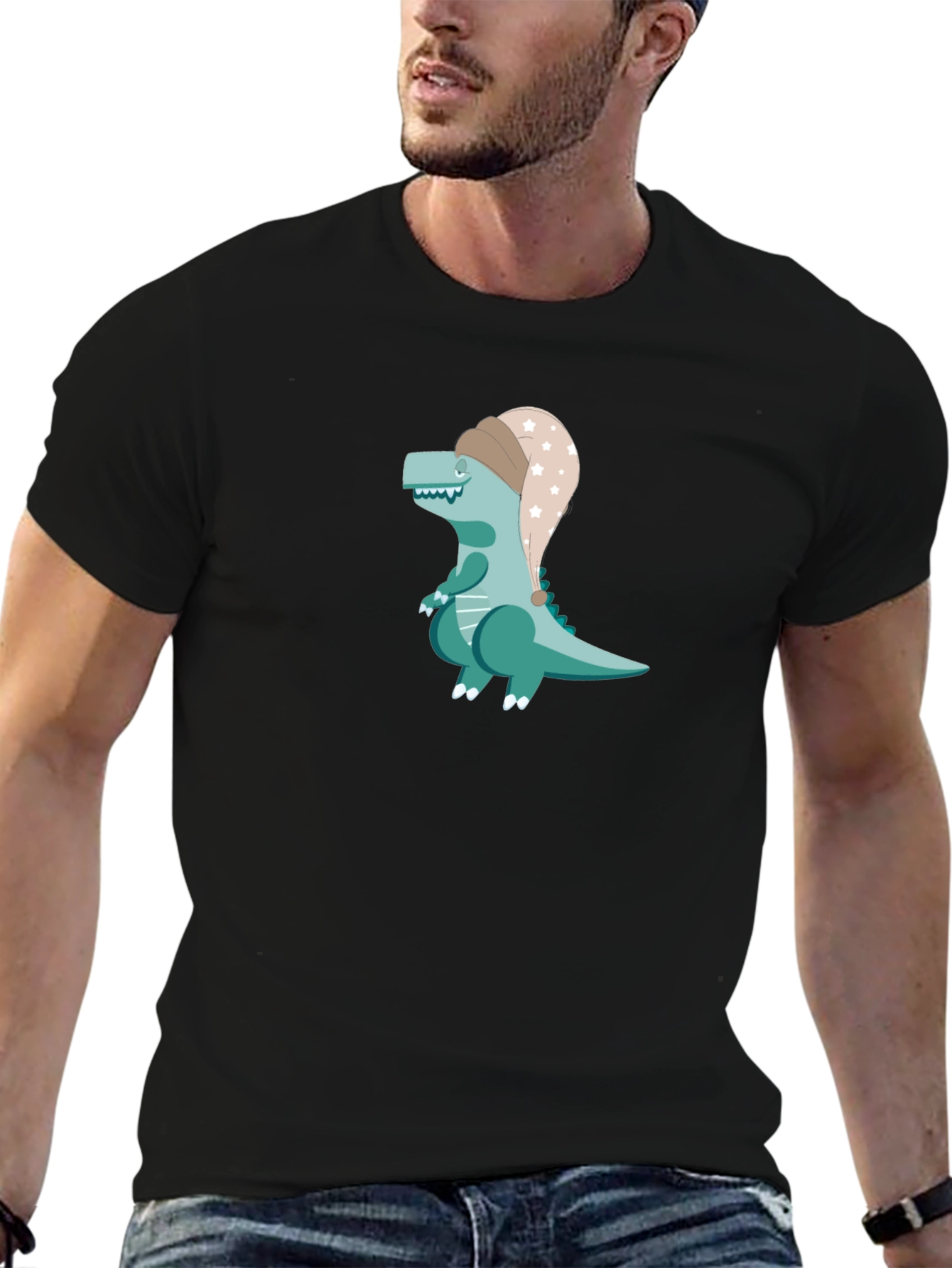 Black Dino Dreams T-Shirt - Black view 6