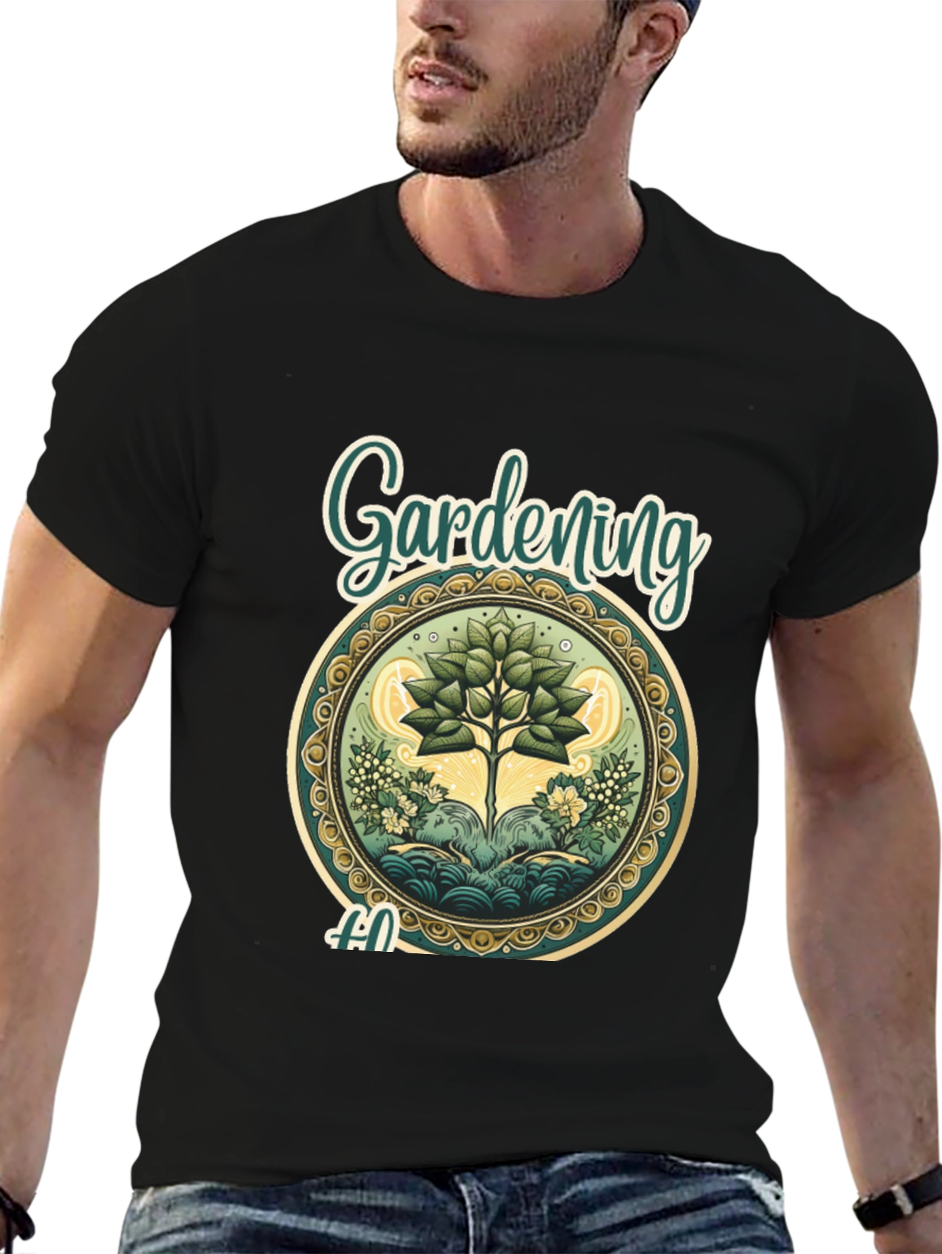 Black Gardening T-Shirt: Nature Lover's Tee view 6