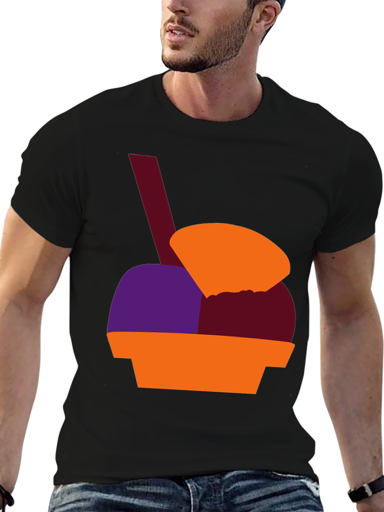 Black Fun Ice Cream Graphic Tee - Stylish and Unique Design view 6
