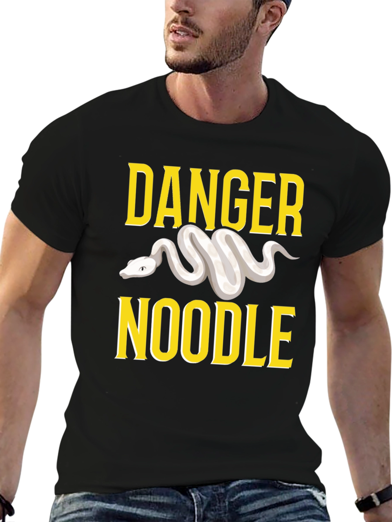 Black Danger Noodle T-Shirt - Snake Lover Tee view 6