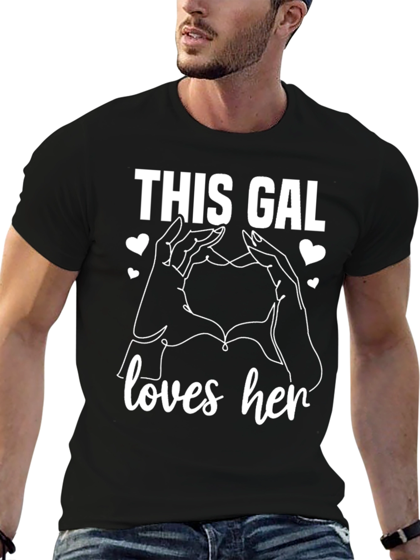 Black This Gal Loves Her T-Shirt Black view 6
