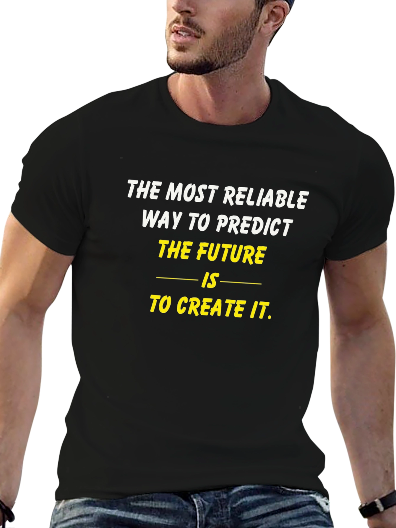 Black Future Creator Tee - Motivational Black T-Shirt view 6