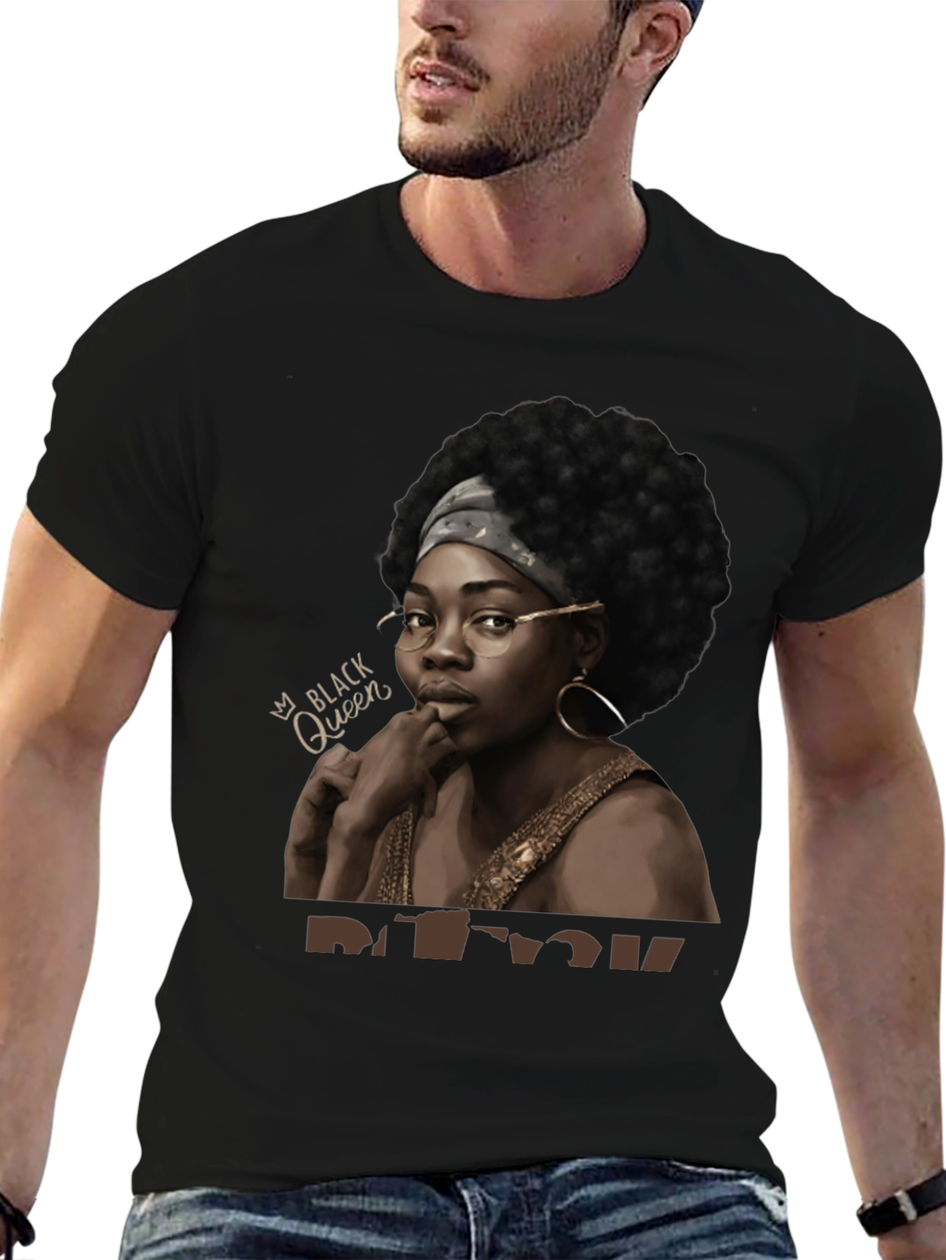 Black Black Queen Graphic Tee - Stylish Unisex T-Shirt view 6