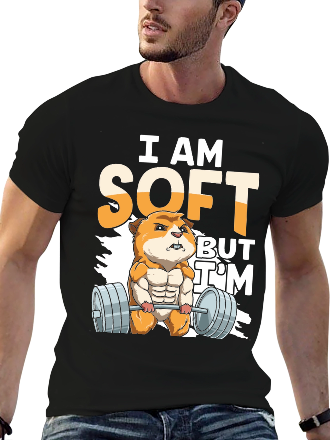 Black I Am Soft But I'm Strong T-Shirt view 6