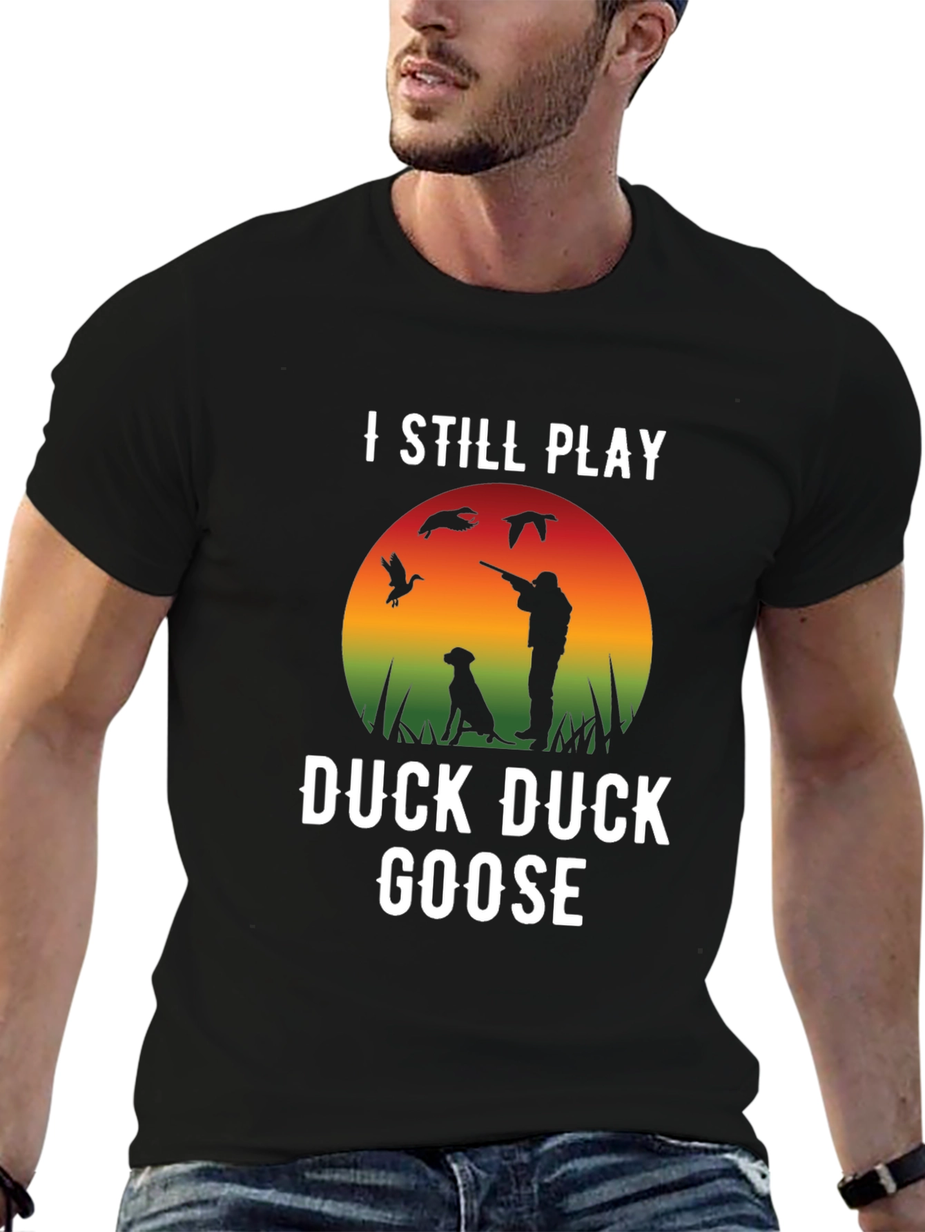 Black Duck Duck Goose Hunting T-Shirt view 6