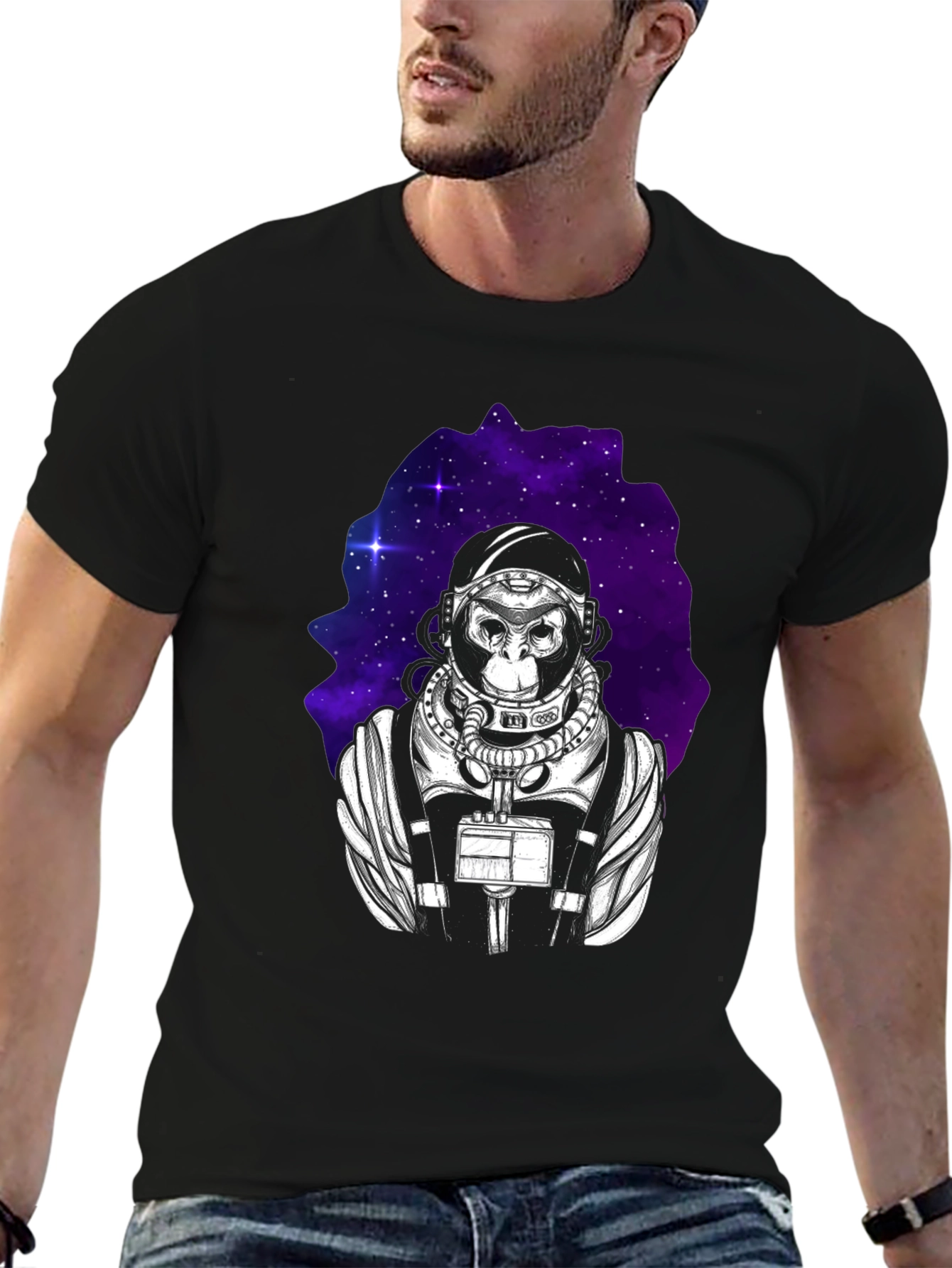 Black Ape Astronaut Graphic Tee - Black view 6