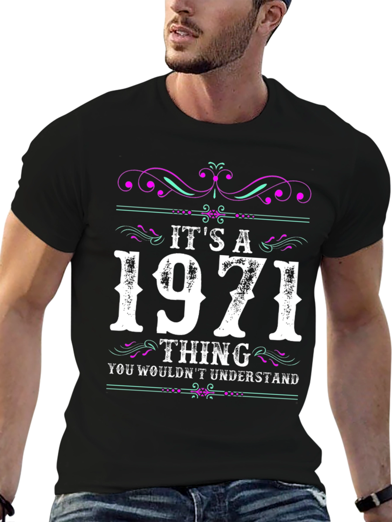 Black It's A 1971 Thing T-Shirt view 6