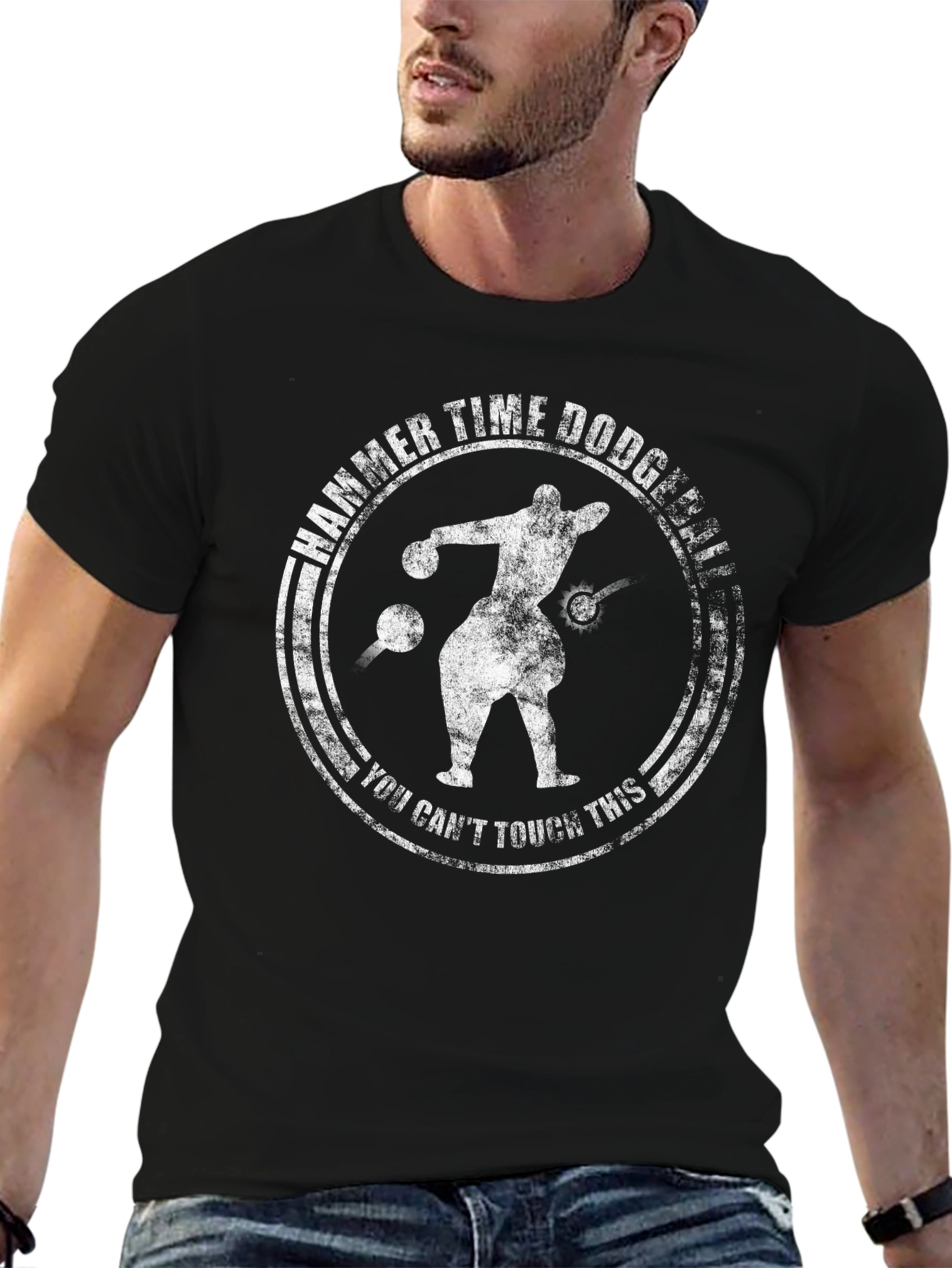 Black Hammer Time Dodgeball T-Shirt view 6