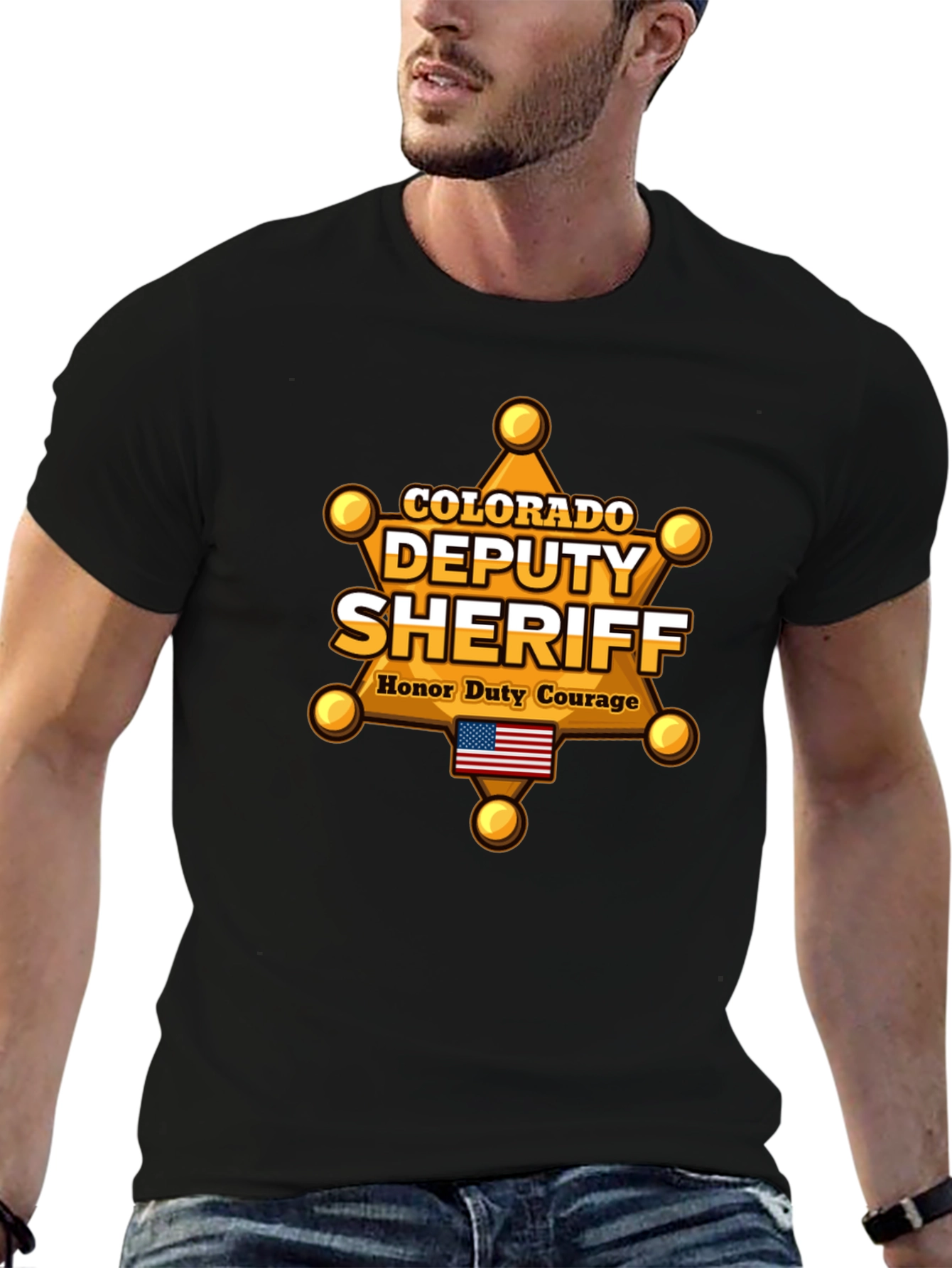 Black Colorado Deputy Sheriff T-Shirt view 6