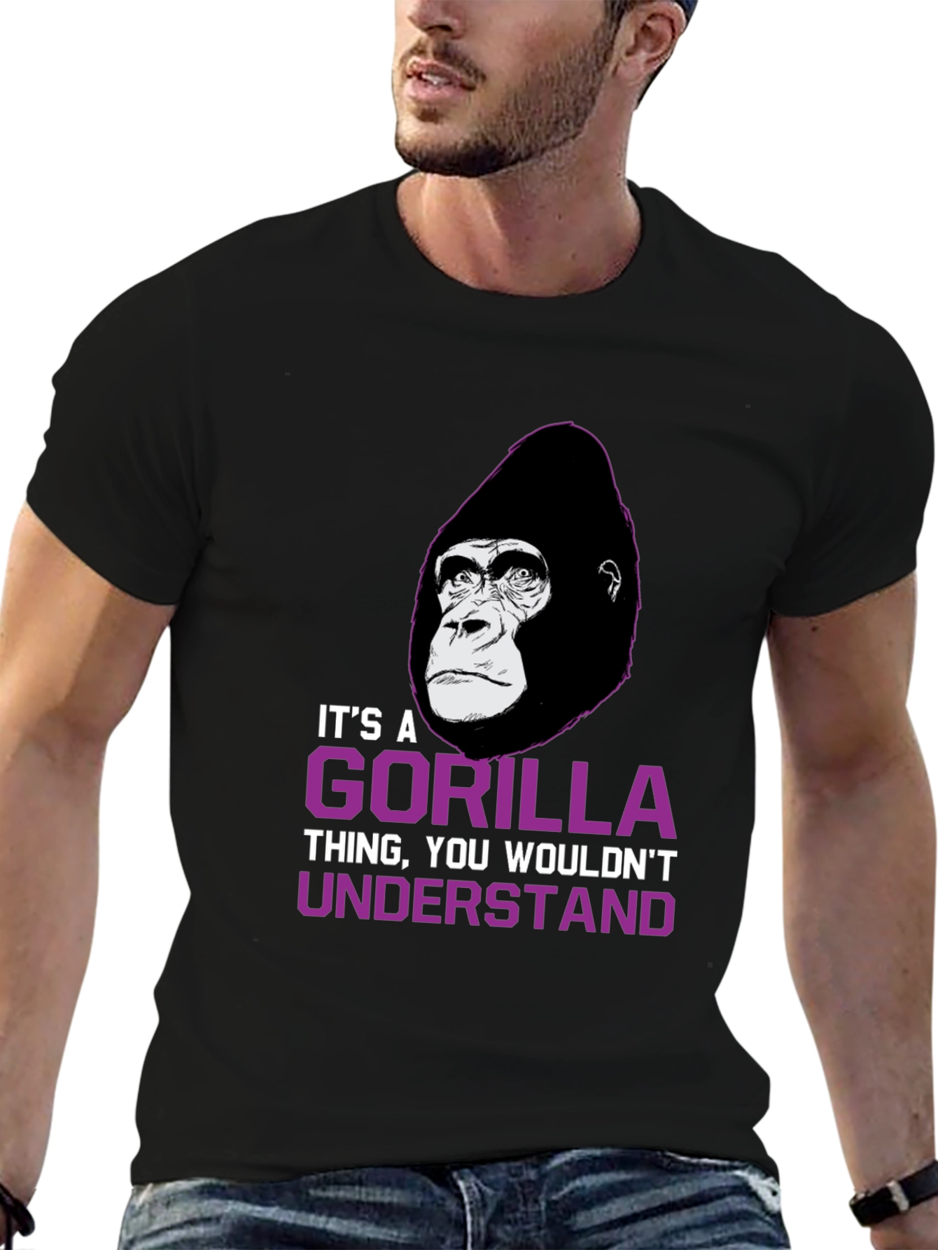 Black It's a Gorilla Thing T-Shirt view 6