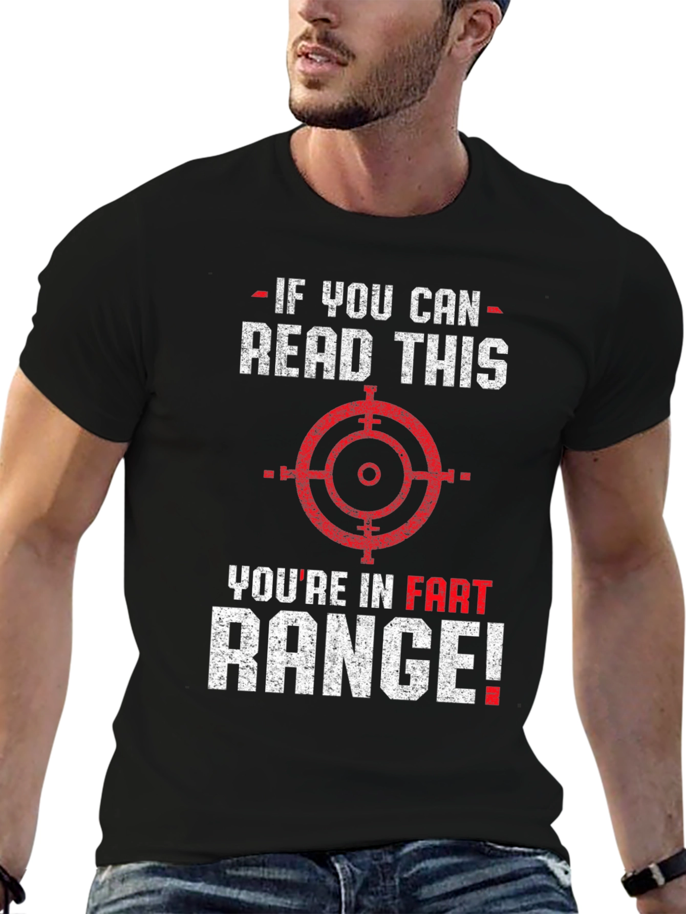 Black Funny Fart Range Graphic Tee view 6