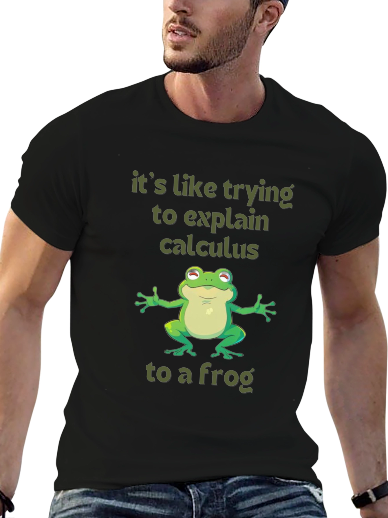 Black Calculus Frog T-Shirt Funny Math Tee view 6