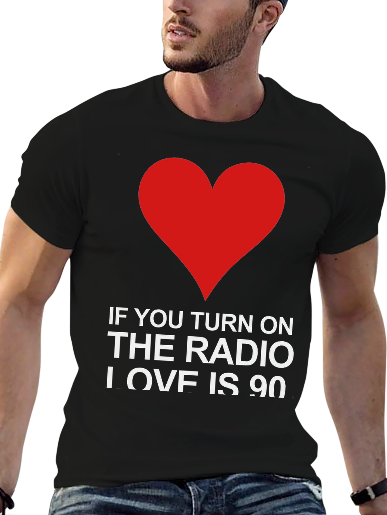 Black Radio Love Graphic Tee view 6