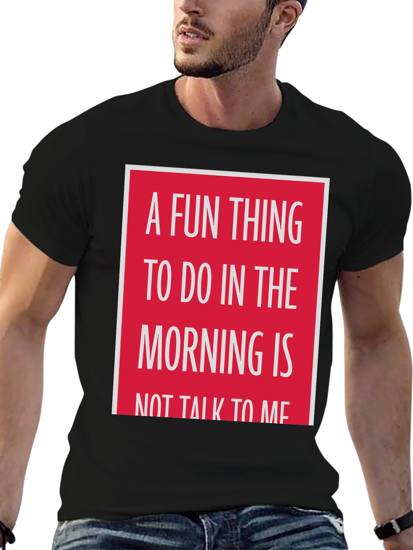 Black Funny 'Don't Talk to Me' Morning T-Shirt view 6
