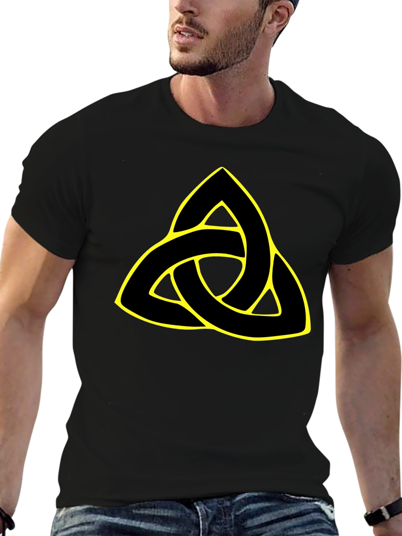 Black Celtic Knot Black T-Shirt view 6