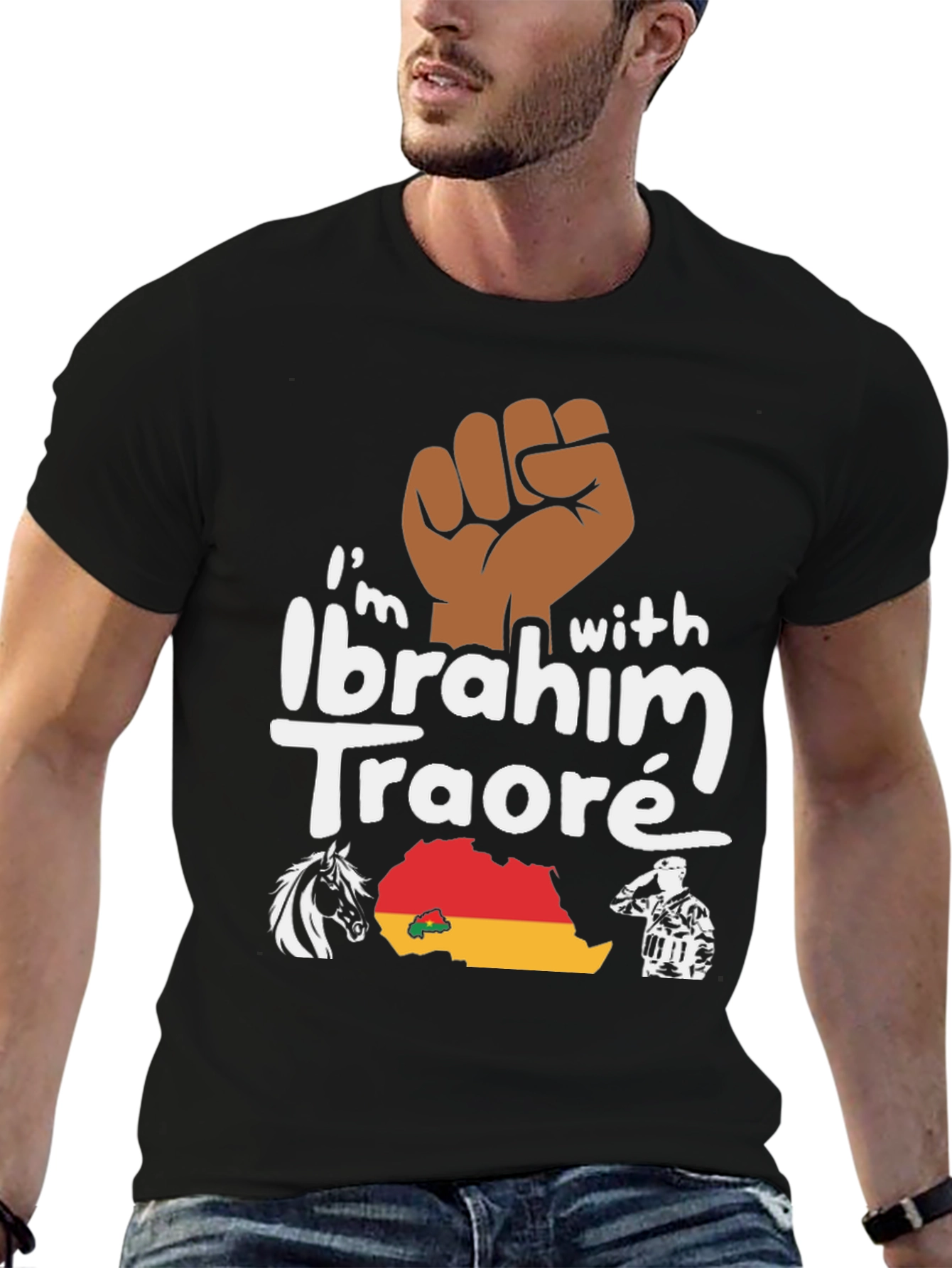 Ibrahim Traoré Supporter T-Shirt - Black Power - 6