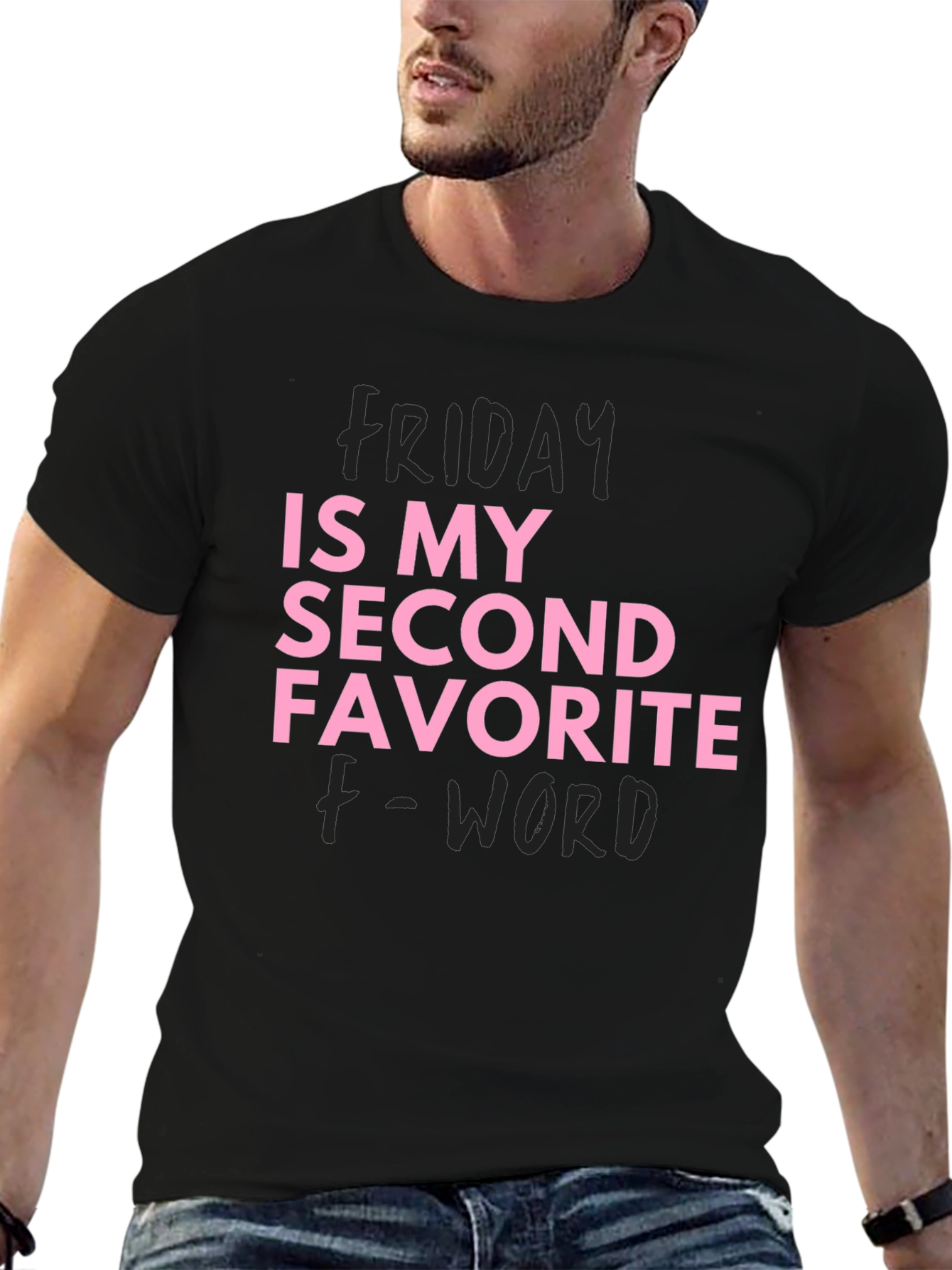 Black Funny Friday T-Shirt Second Favorite F-Word view 6