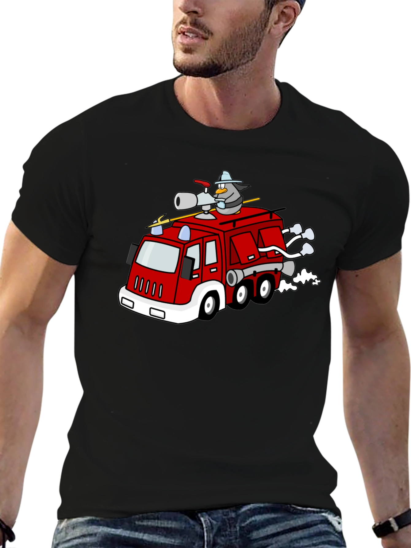 Black Penguin Firefighter T-Shirt view 6