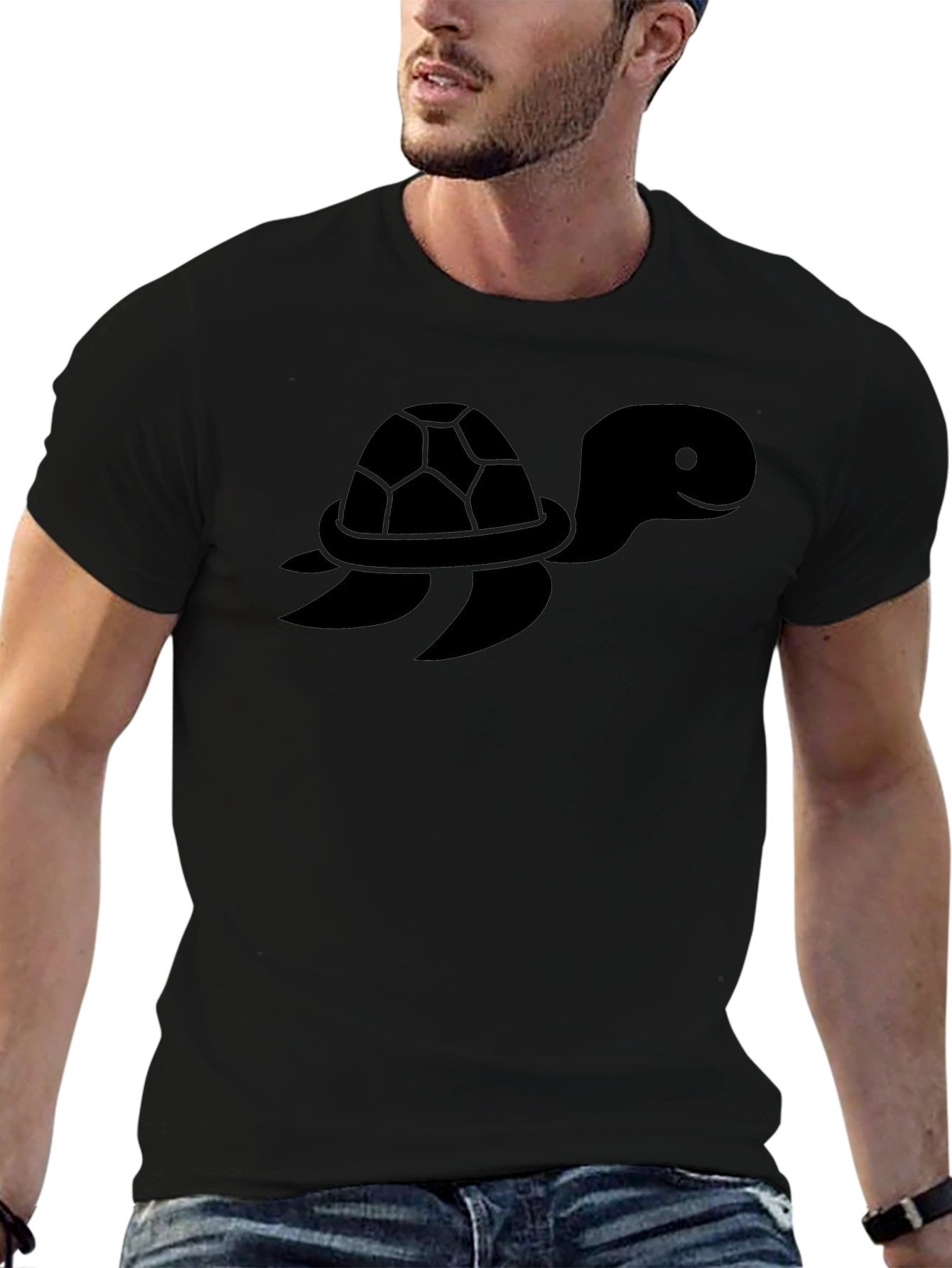 Black Black Turtle Graphic Tee - Casual Comfort view 6